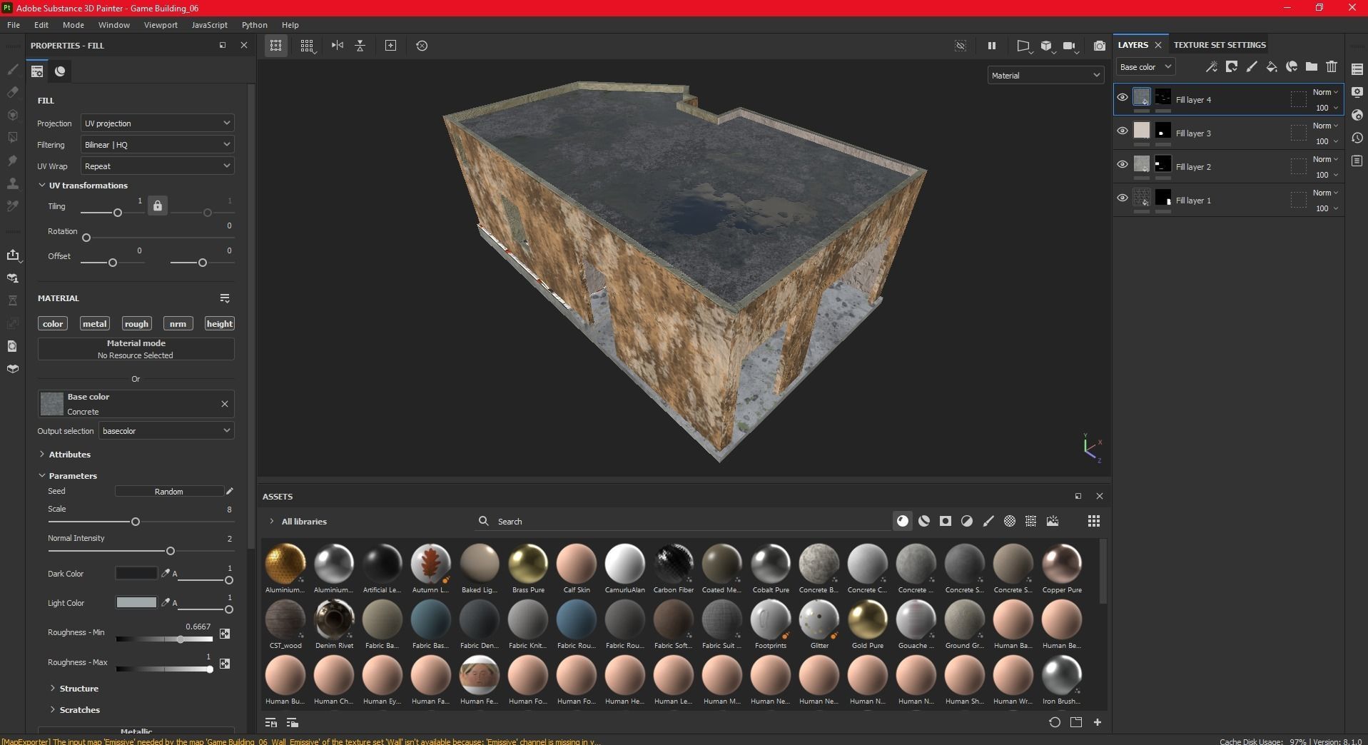 Game Building With PBR texture and Low-poly 3D model_12