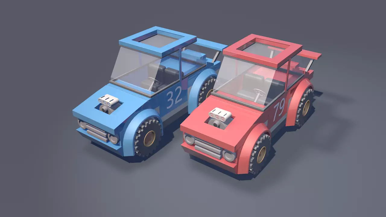 Cartoon off-road vehicle Free 3D model
