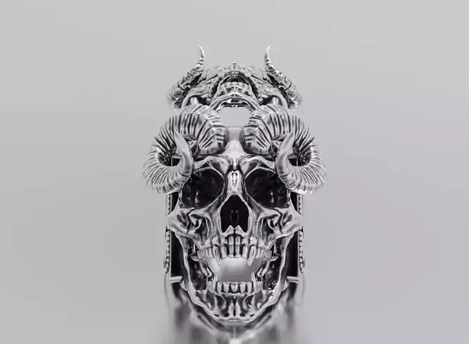 skull ring 3D print model