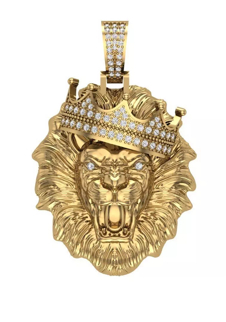 Lion Pendant 3D print model