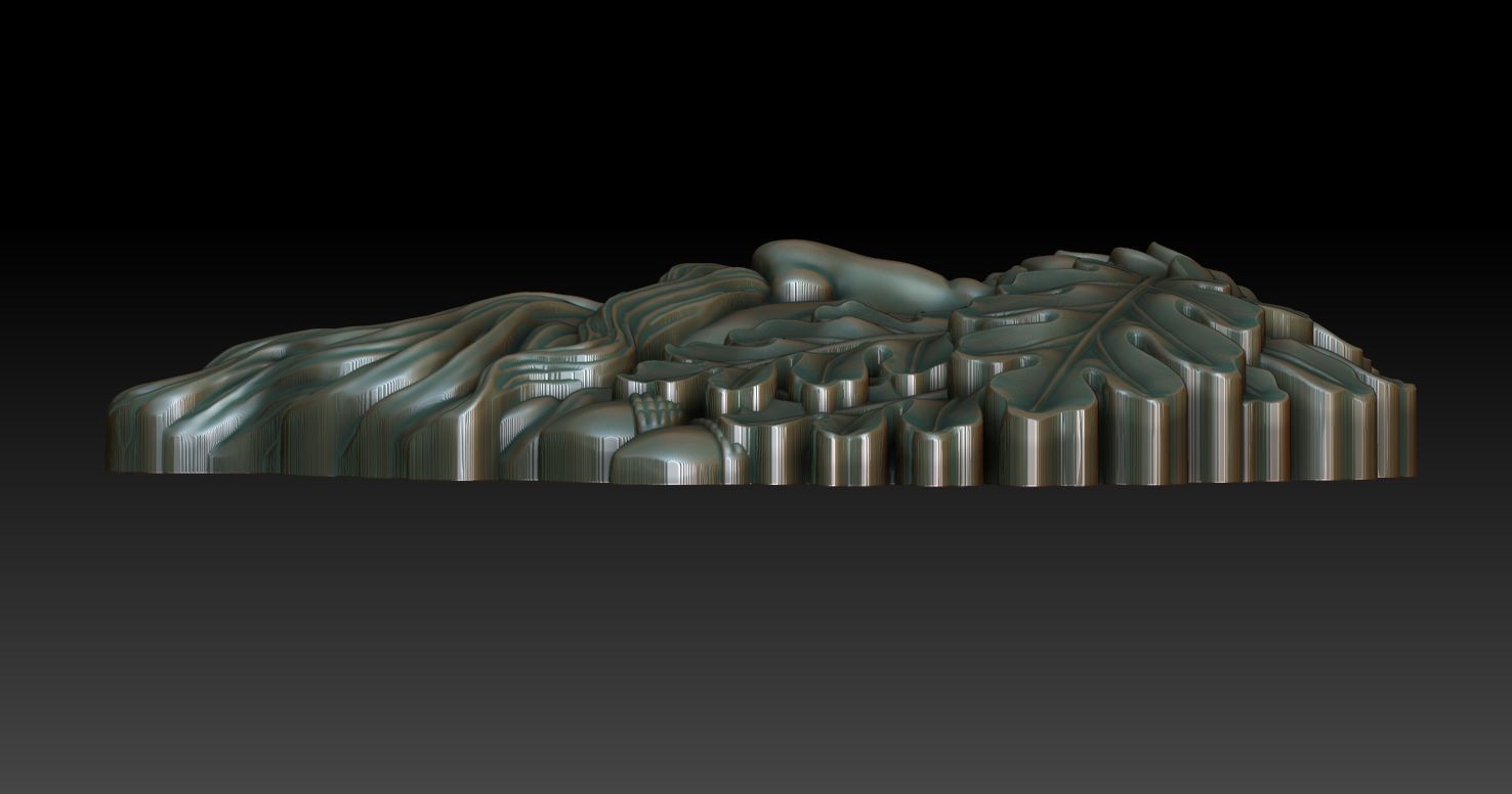 Greenman 9 head with leaves and beard 3D print model_5