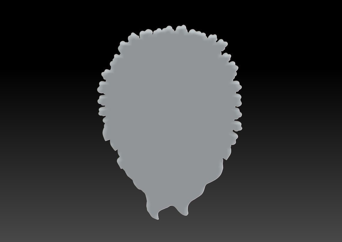Greenman 9 head with leaves and beard 3D print model_6