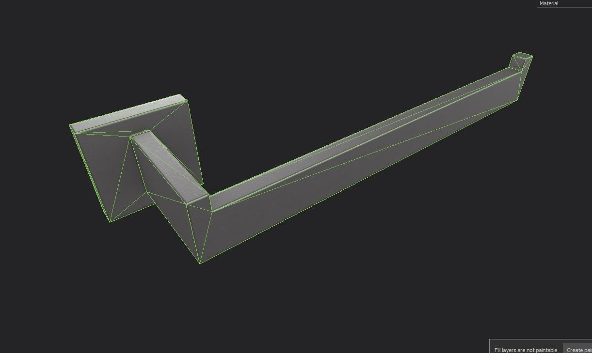 Towel Holder 02 Free low-poly 3D model_1