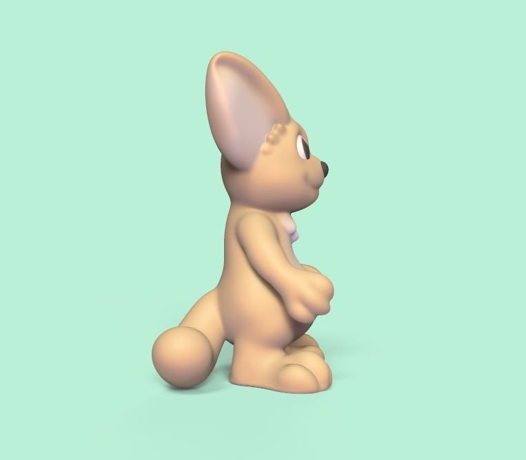 Cartoon Fennec Fox 3D print model_2