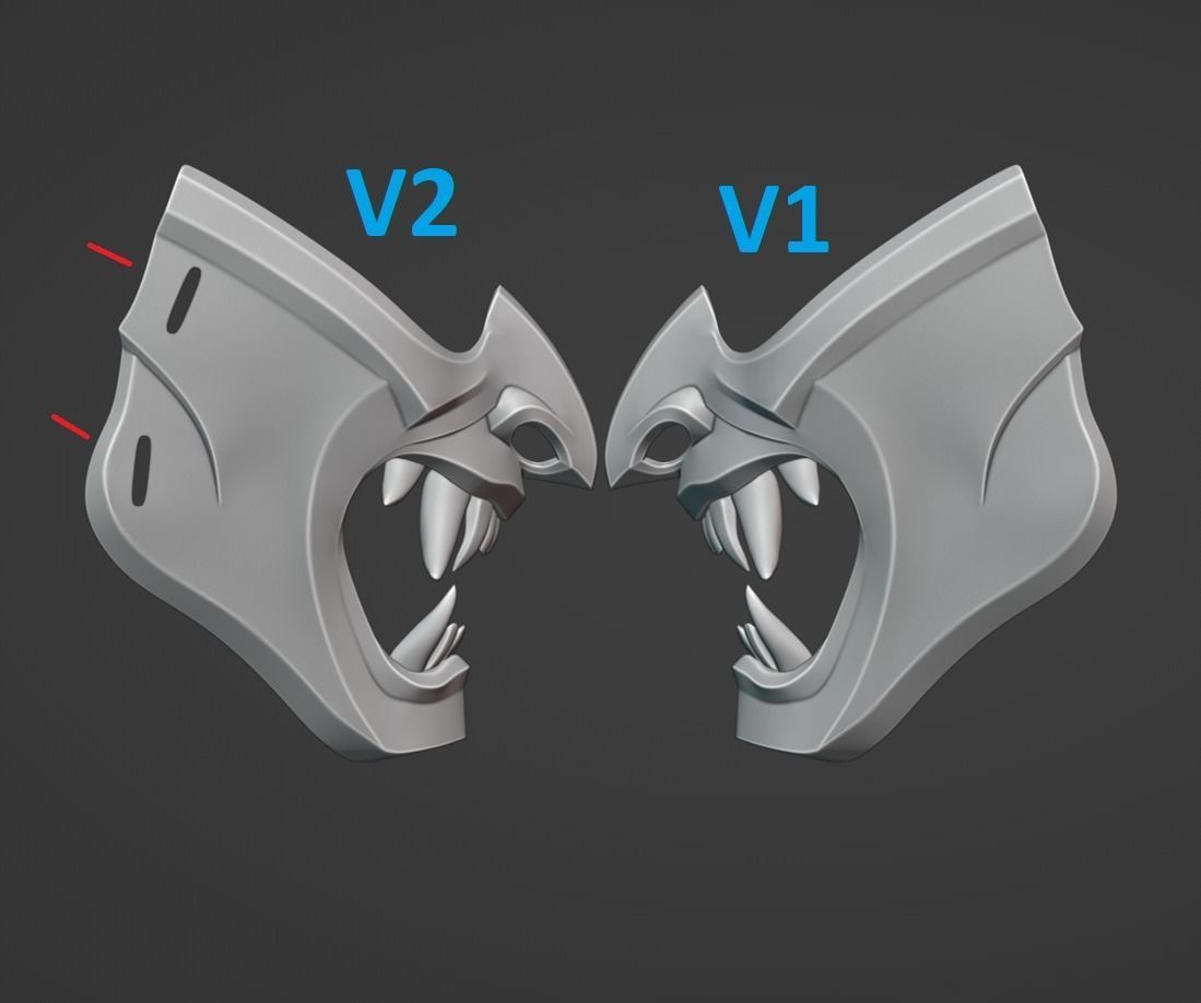 Hannya Demon Oni Samurai Mask  3D print model_5