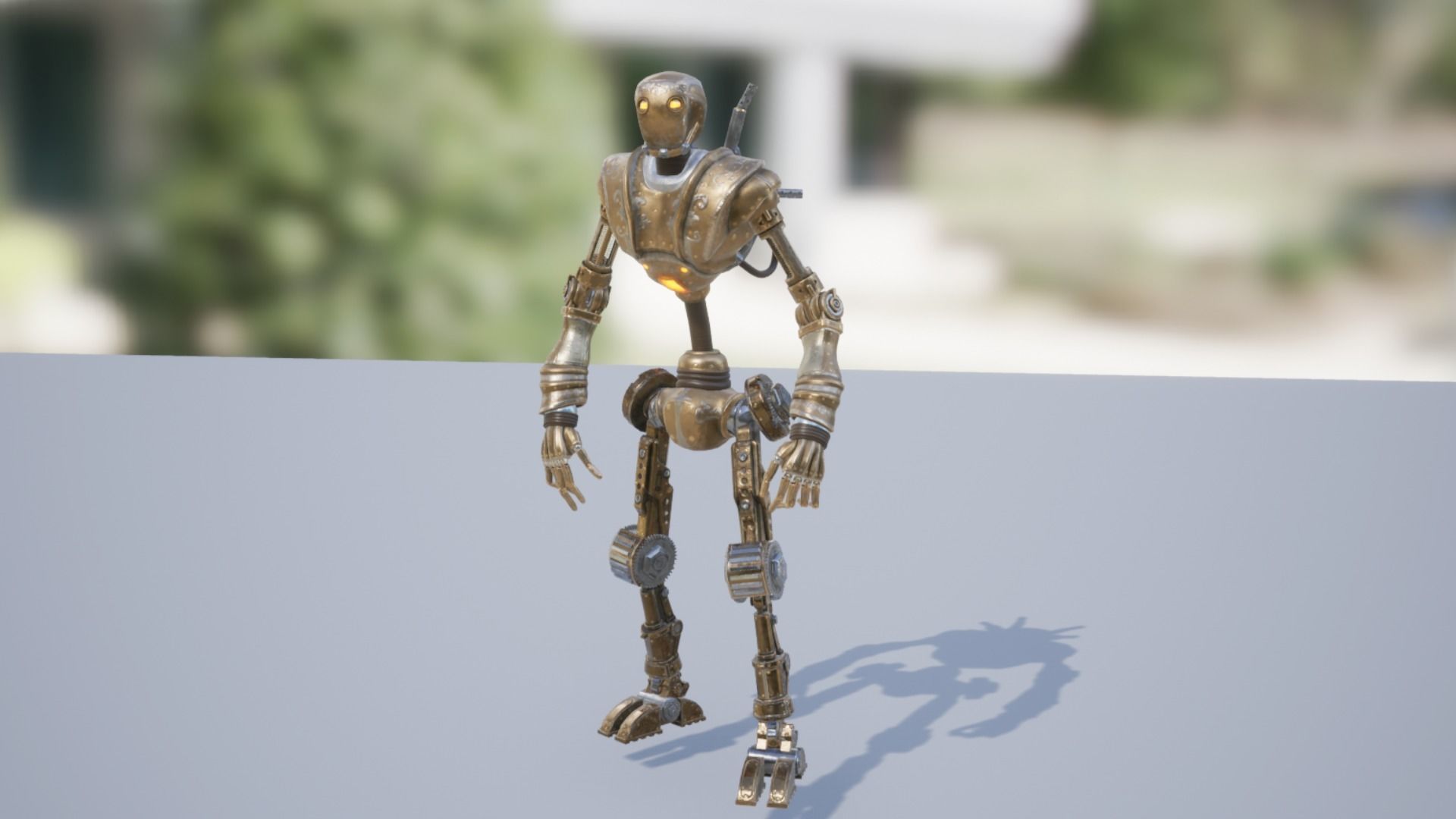 Steampunk mech Low-poly 3D model_7