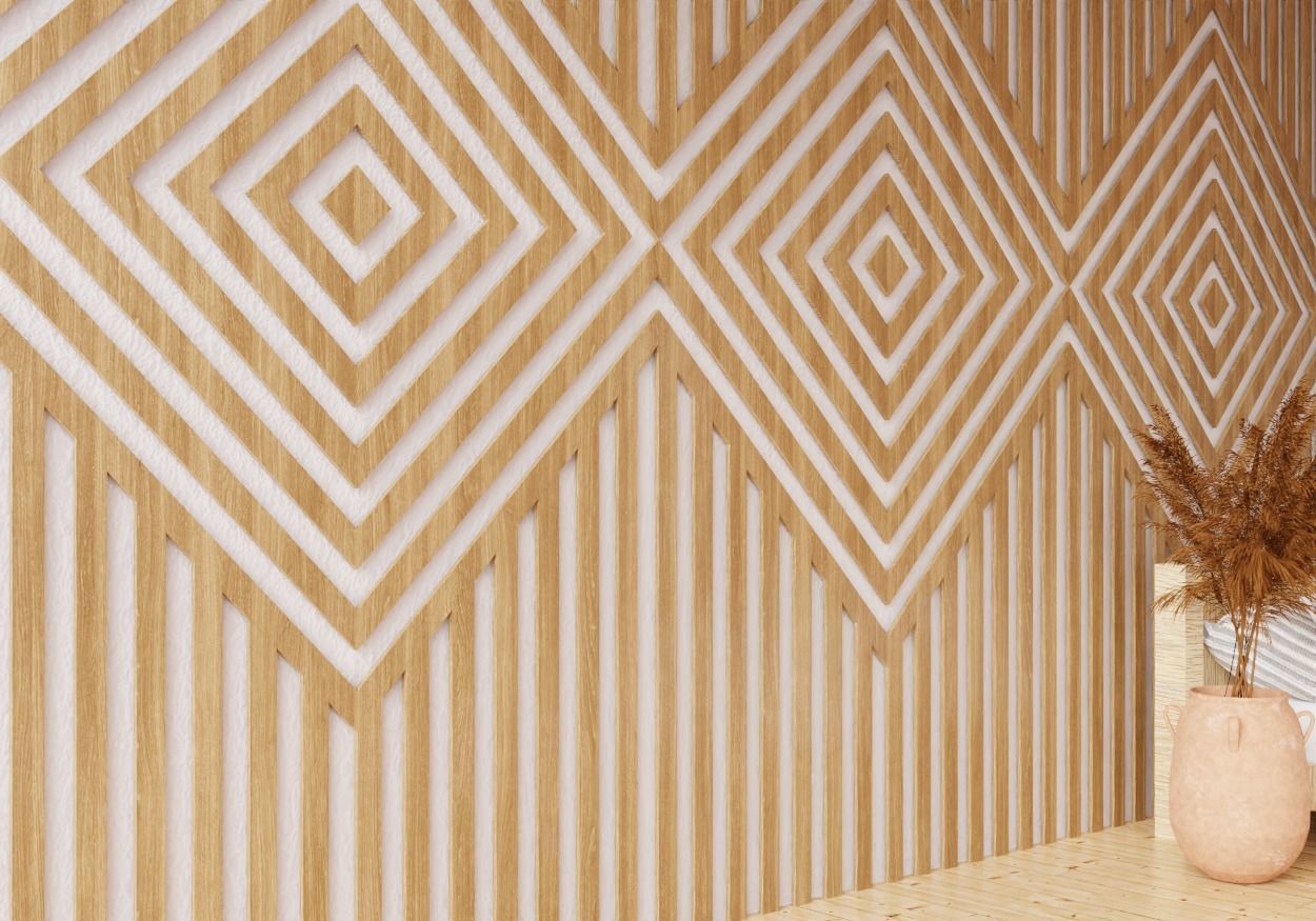 Wall wood seamless set2 V04 3D model_1