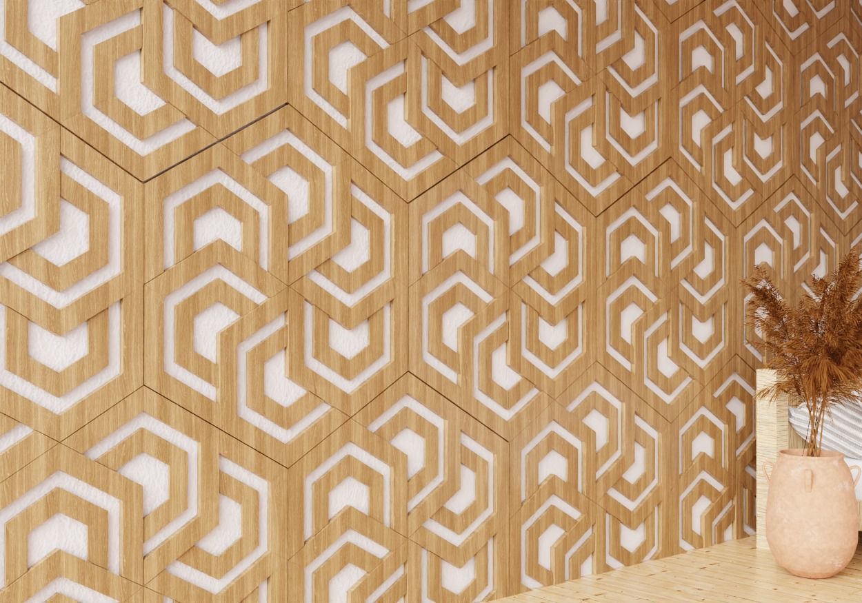 Wall wood seamless set2 v05 3D model_1