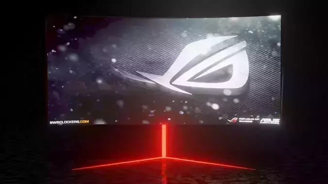 Curve Gaming Monitor 3D Model Free 3D model