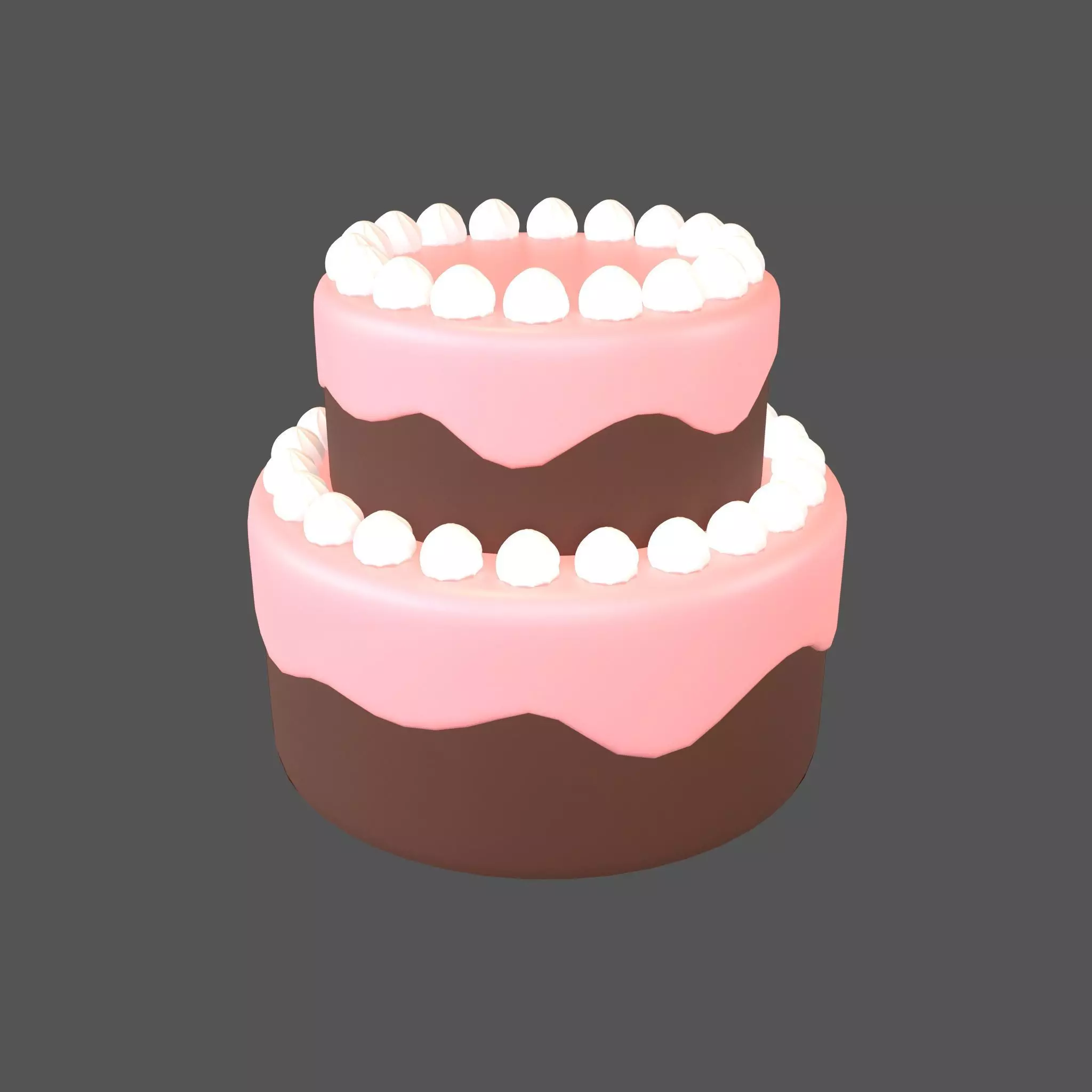 Cake v2 002 Low-poly 3D model_0