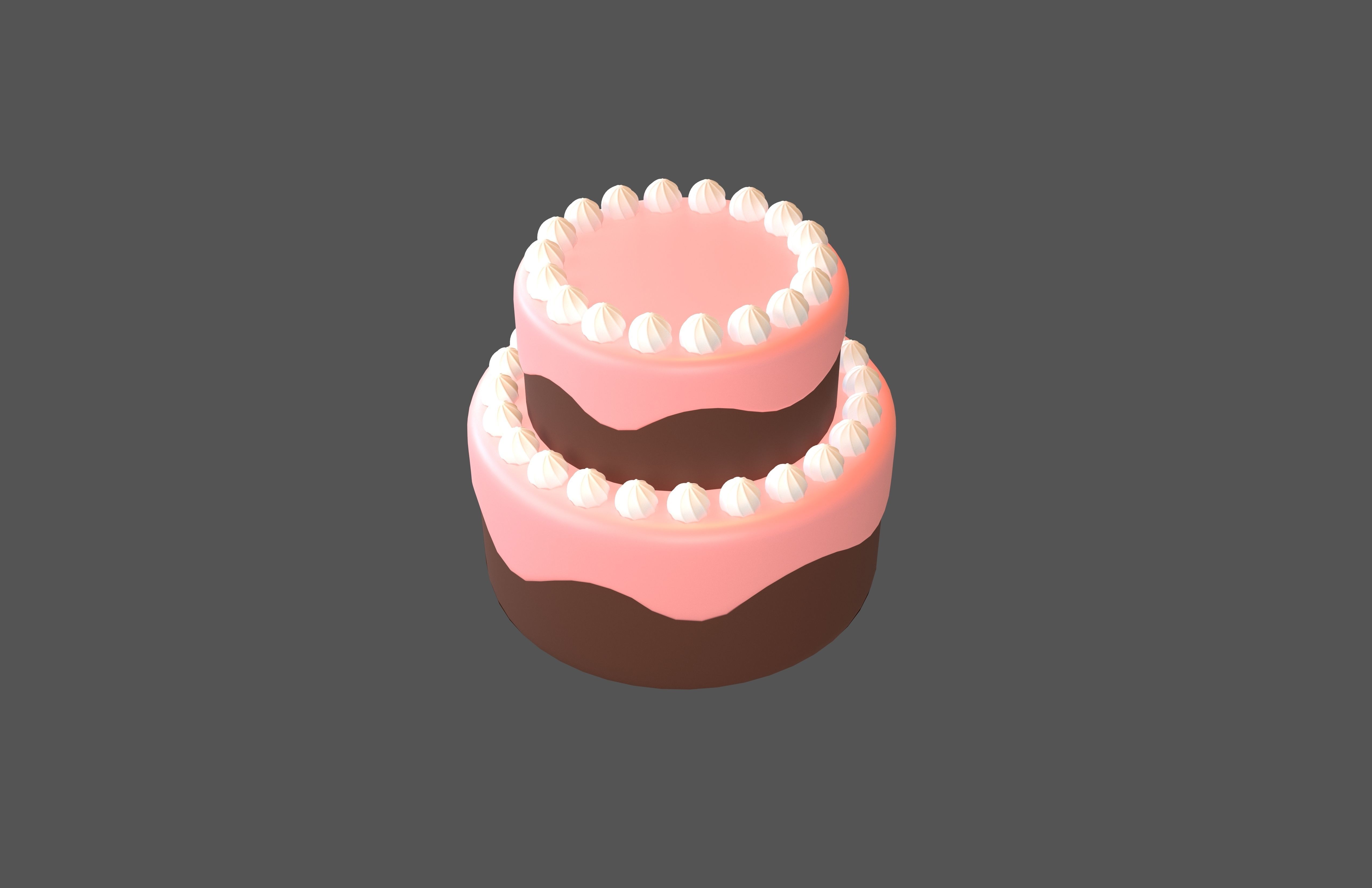 Cake v2 002 Low-poly 3D model_3