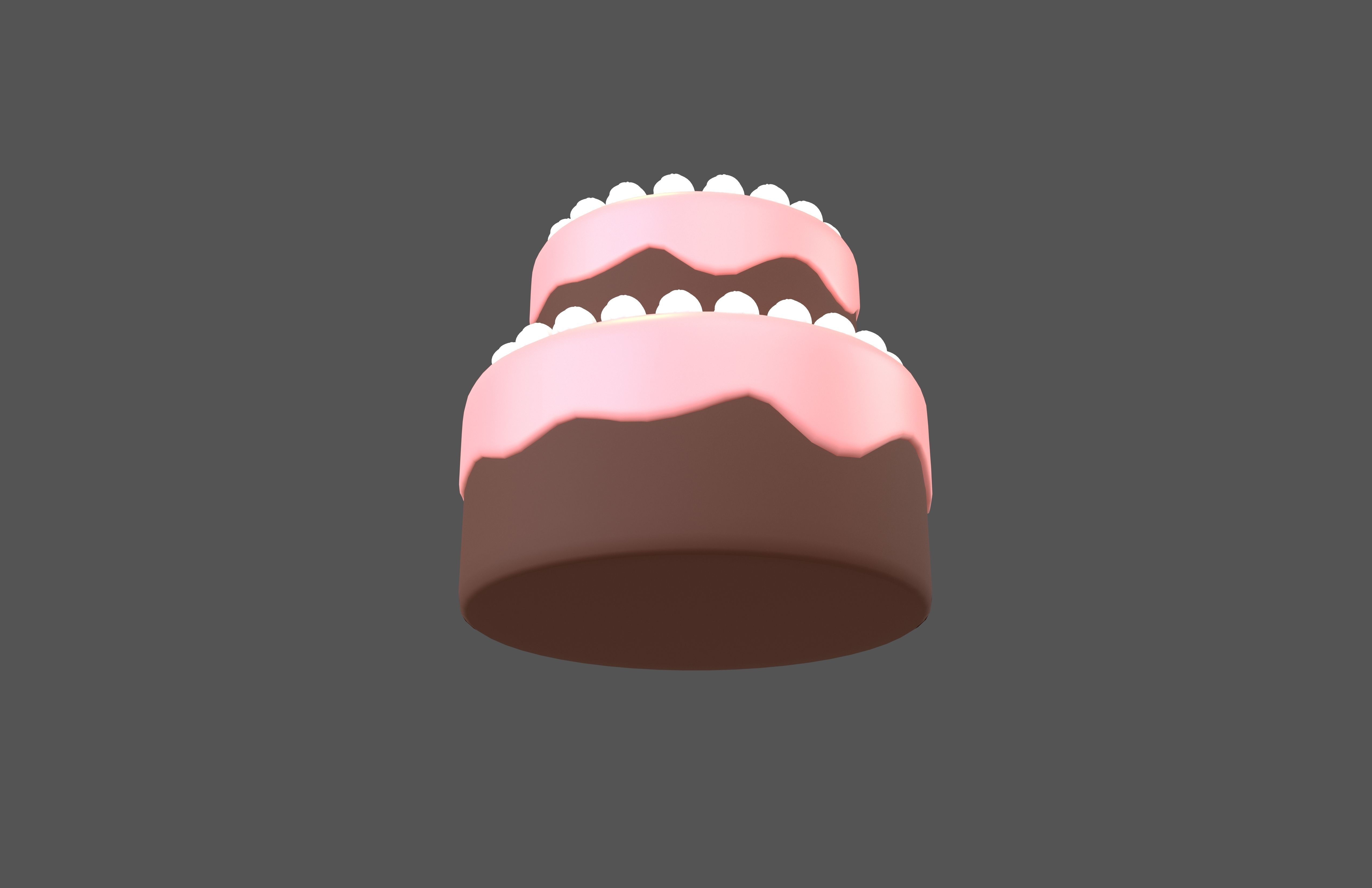 Cake v2 002 Low-poly 3D model_2