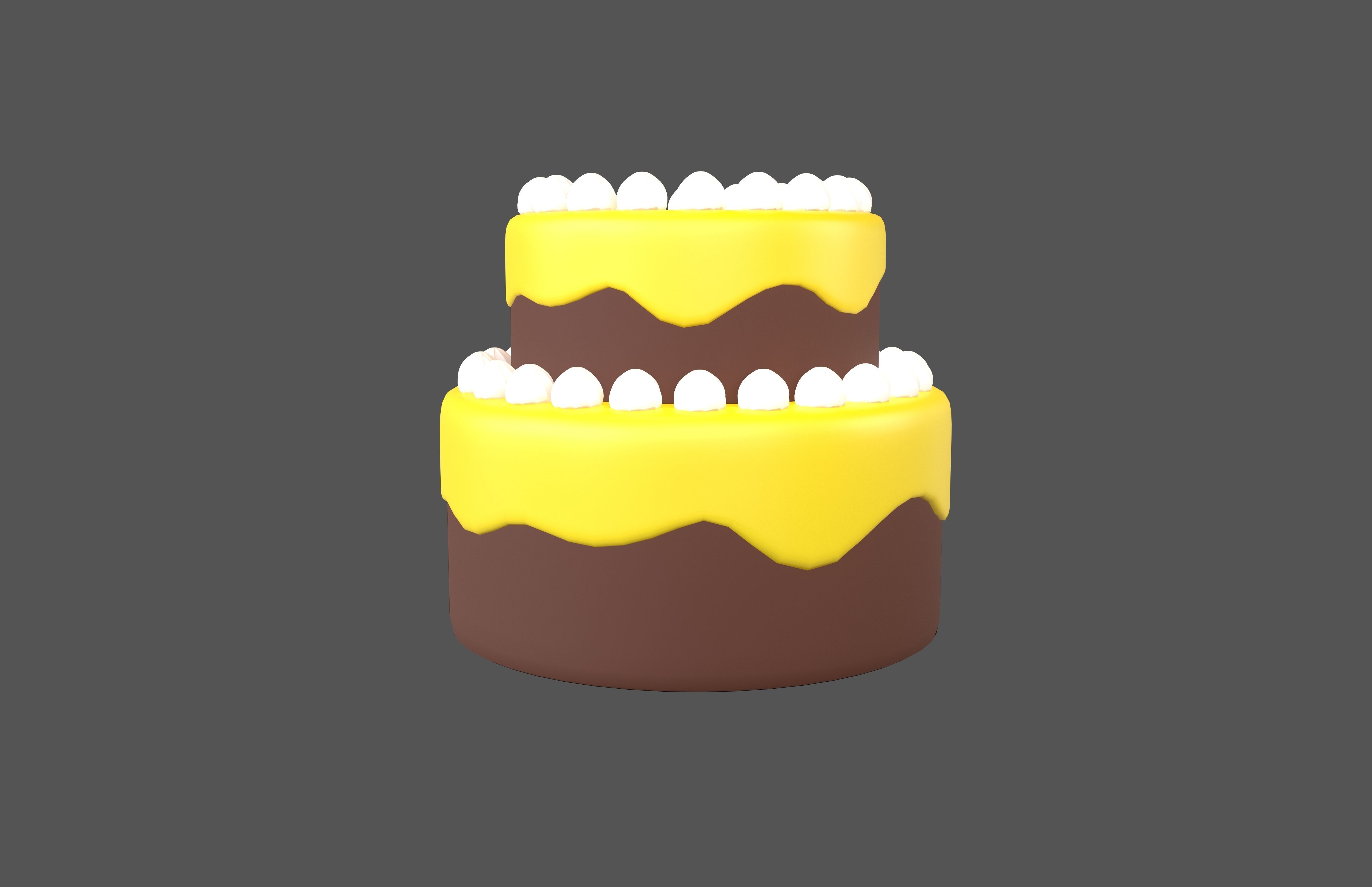 Cake v2 005 Low-poly 3D model_1