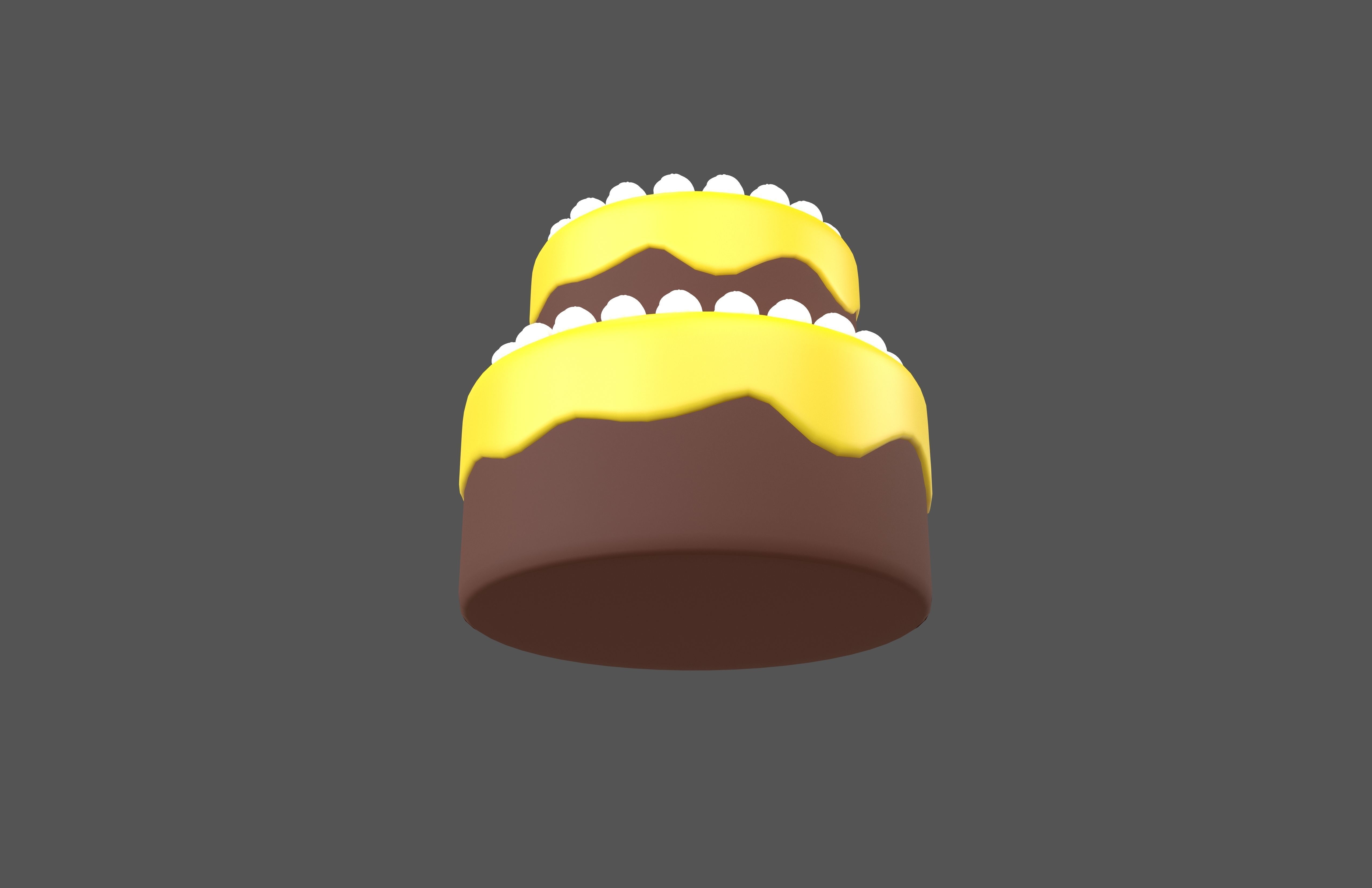 Cake v2 005 Low-poly 3D model_3