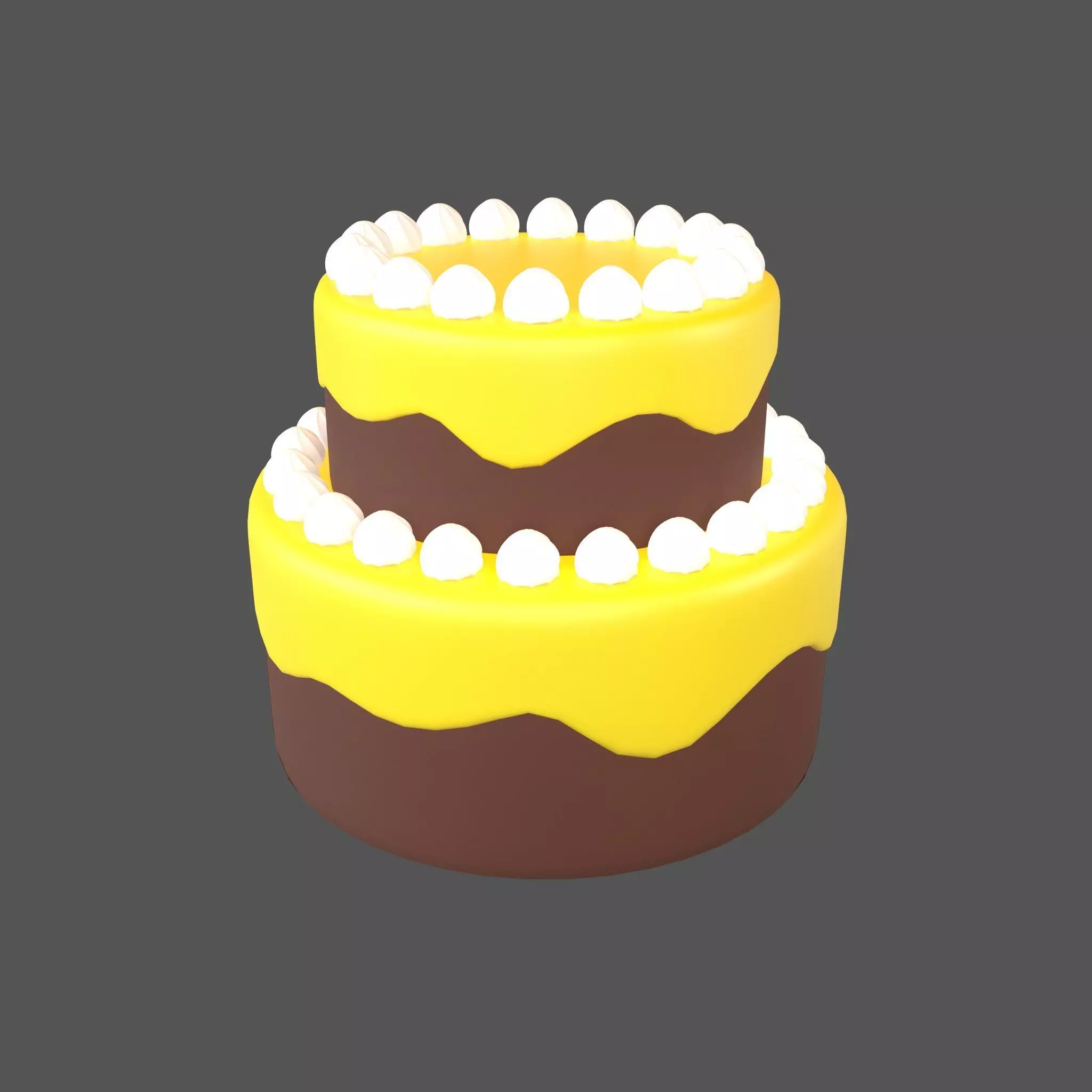Cake v2 005 Low-poly 3D model_0