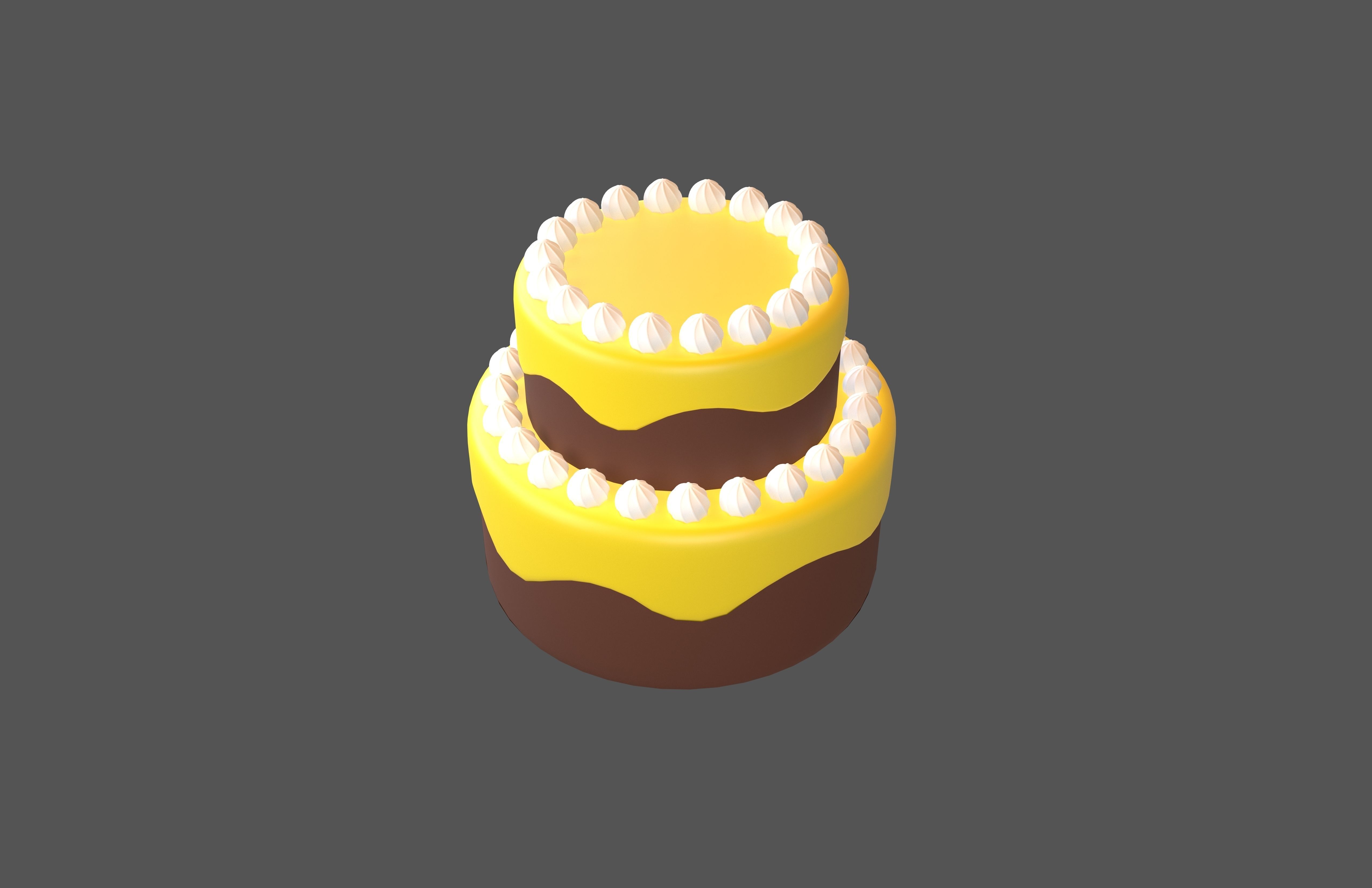 Cake v2 005 Low-poly 3D model_2