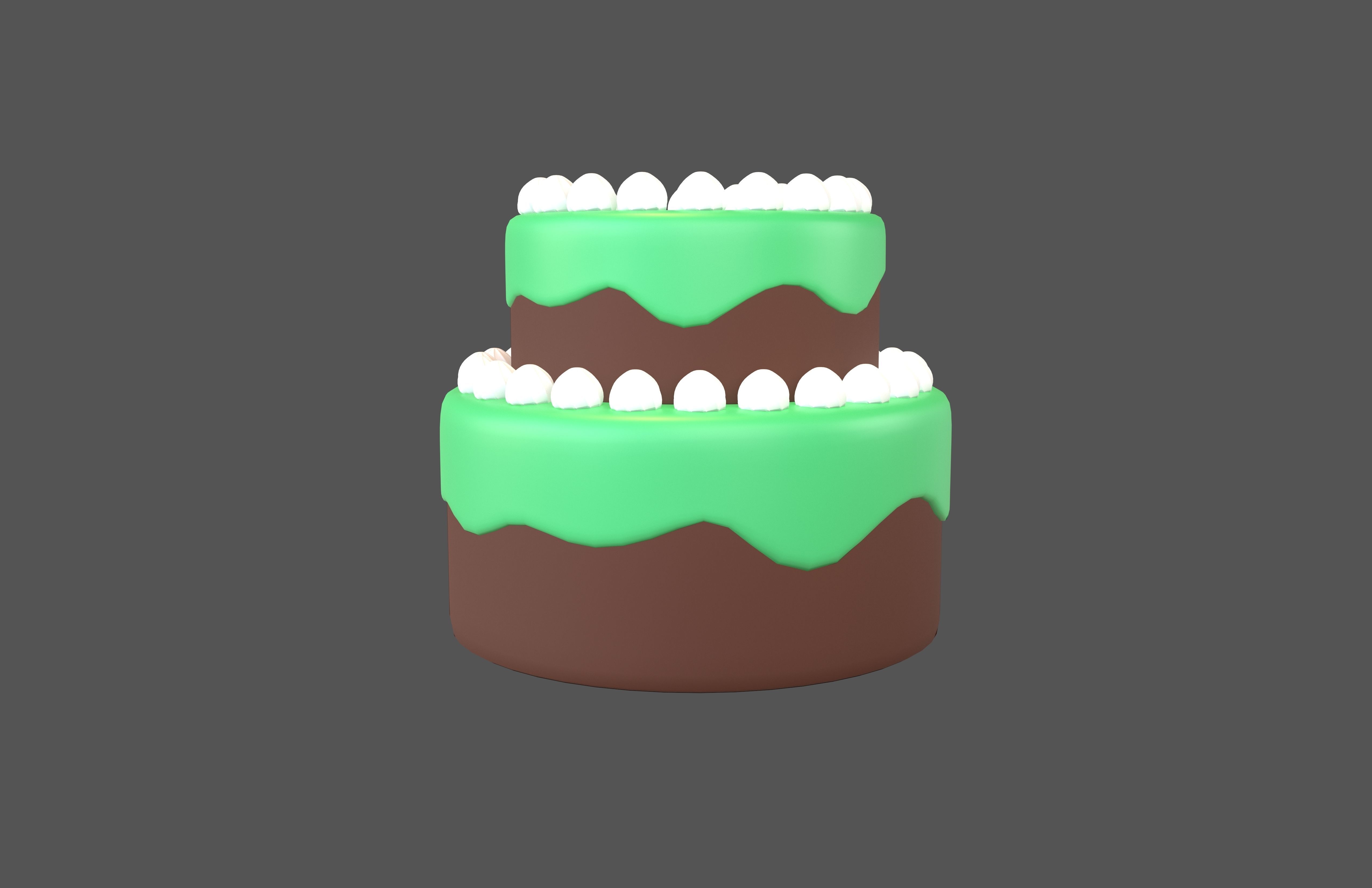 Cake v2 006 Low-poly 3D model_1