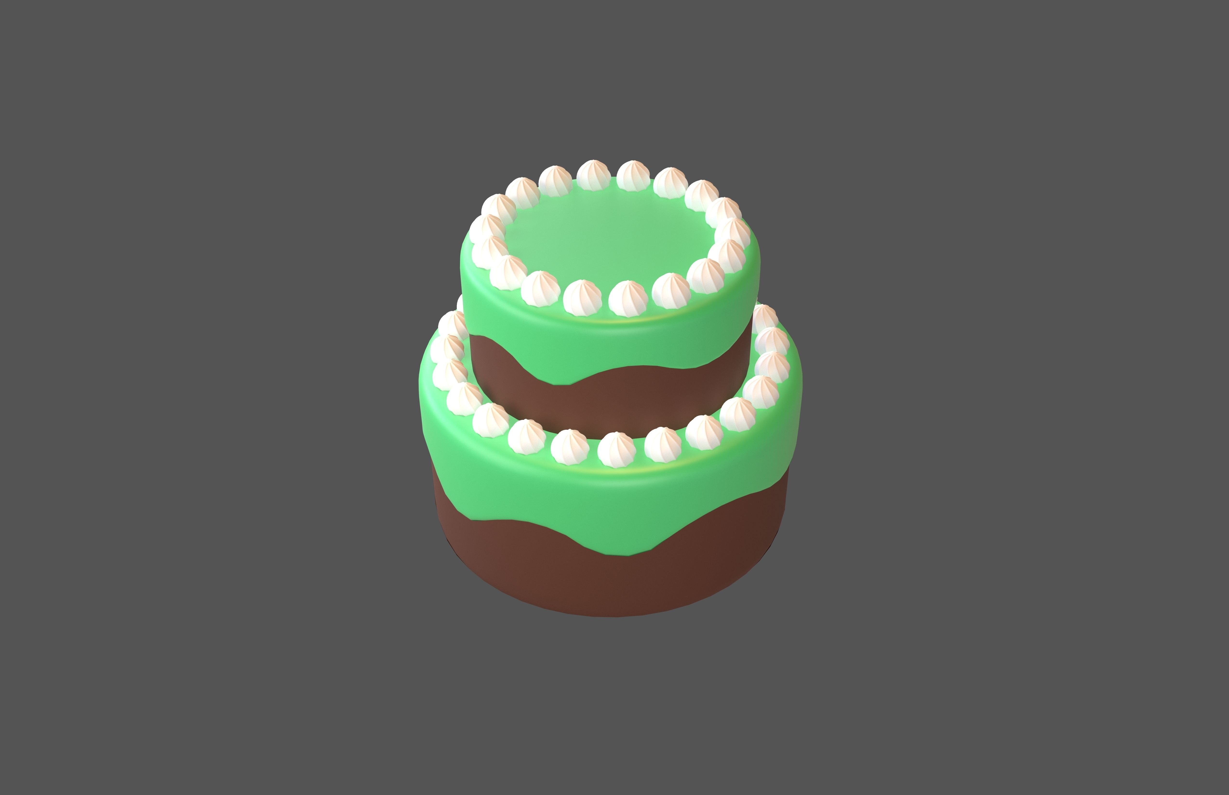 Cake v2 006 Low-poly 3D model_3