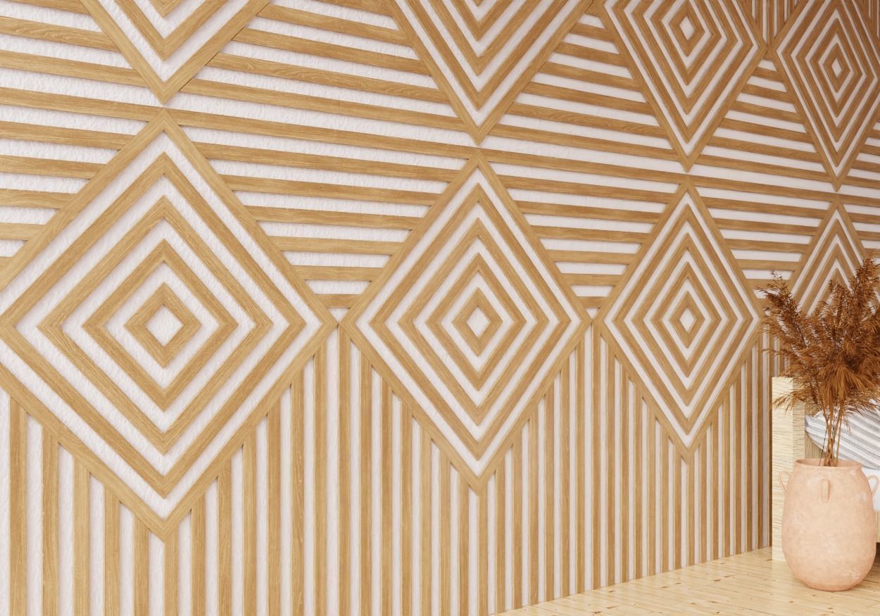 Wall wood seamless set2 v07 3D model_1