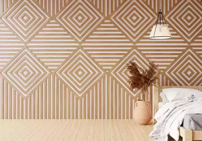 Wall wood seamless set2 v07 3D model