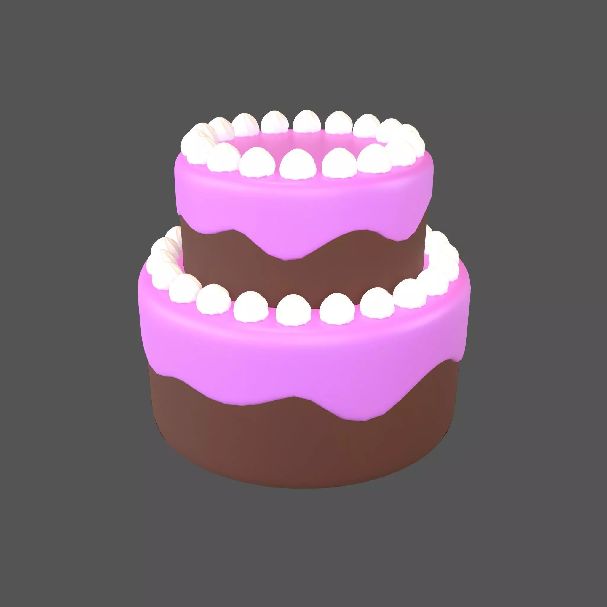 Cake v2 008 Low-poly 3D model_0