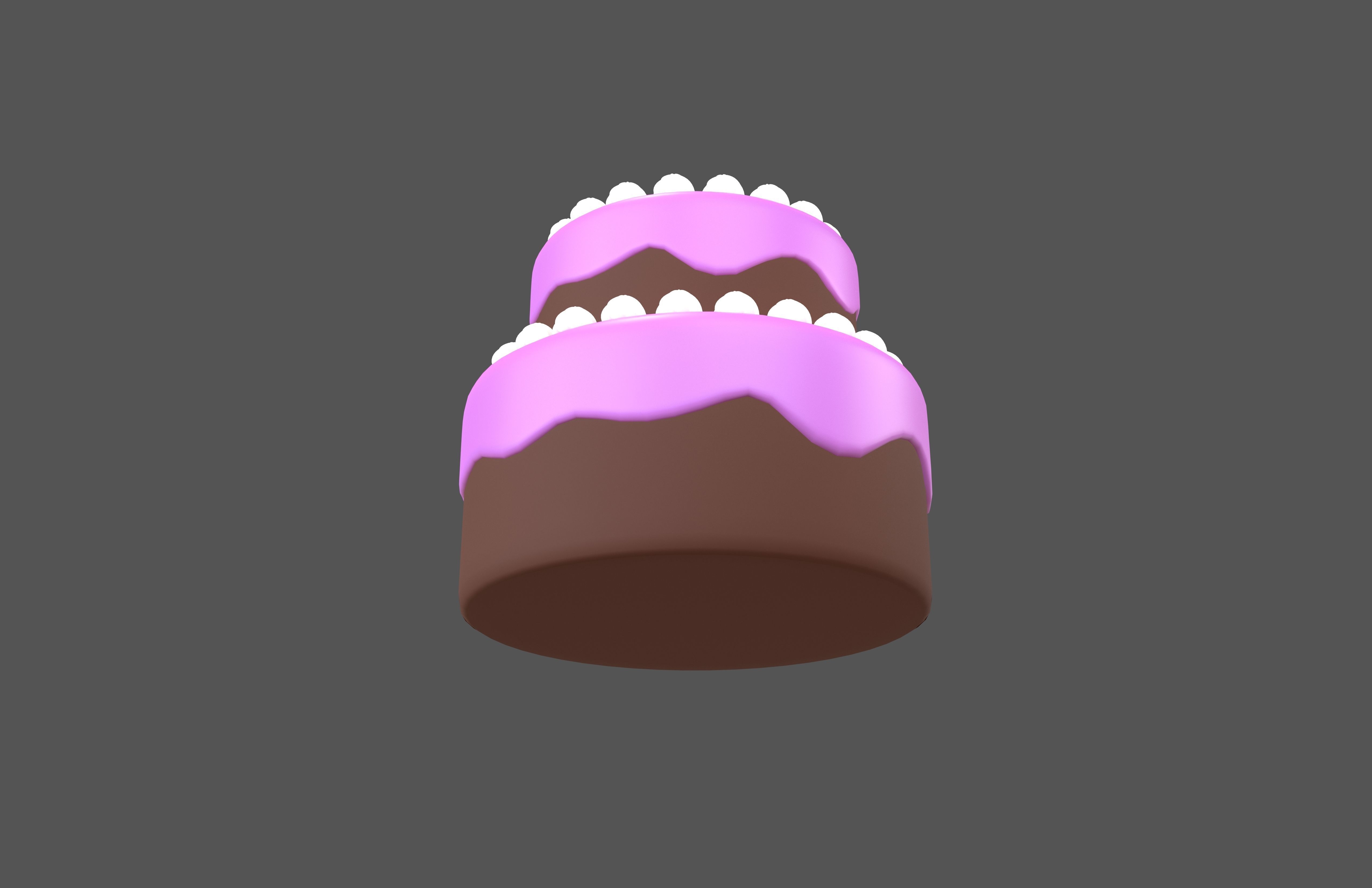 Cake v2 008 Low-poly 3D model_3