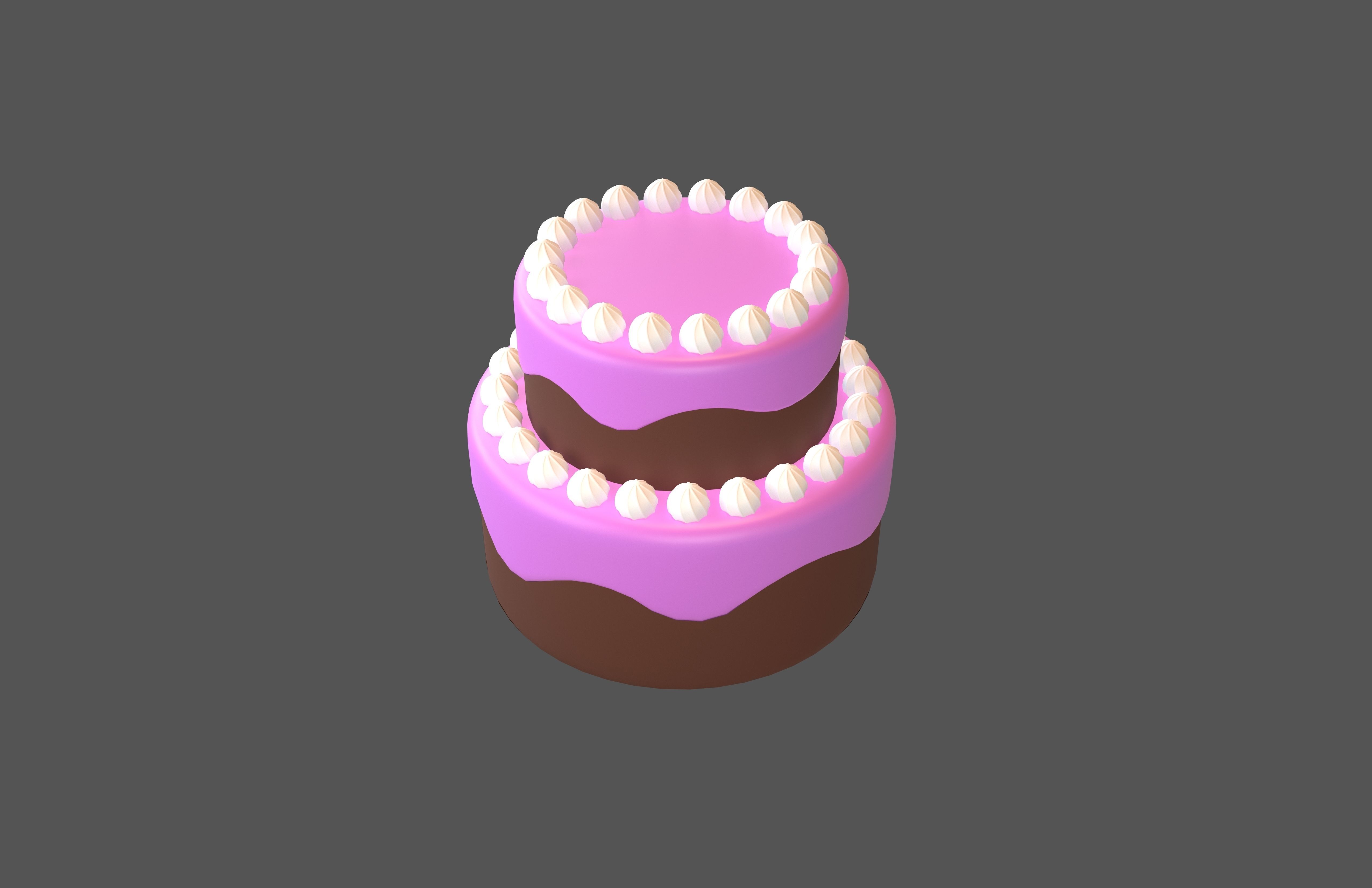 Cake v2 008 Low-poly 3D model_2
