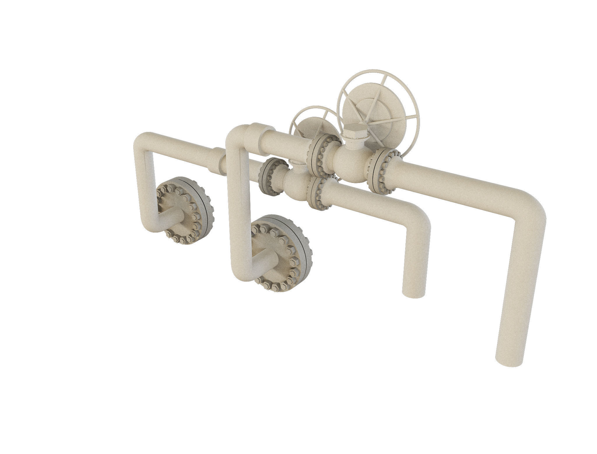 Industrial Gas Pipes m4 3D model_16