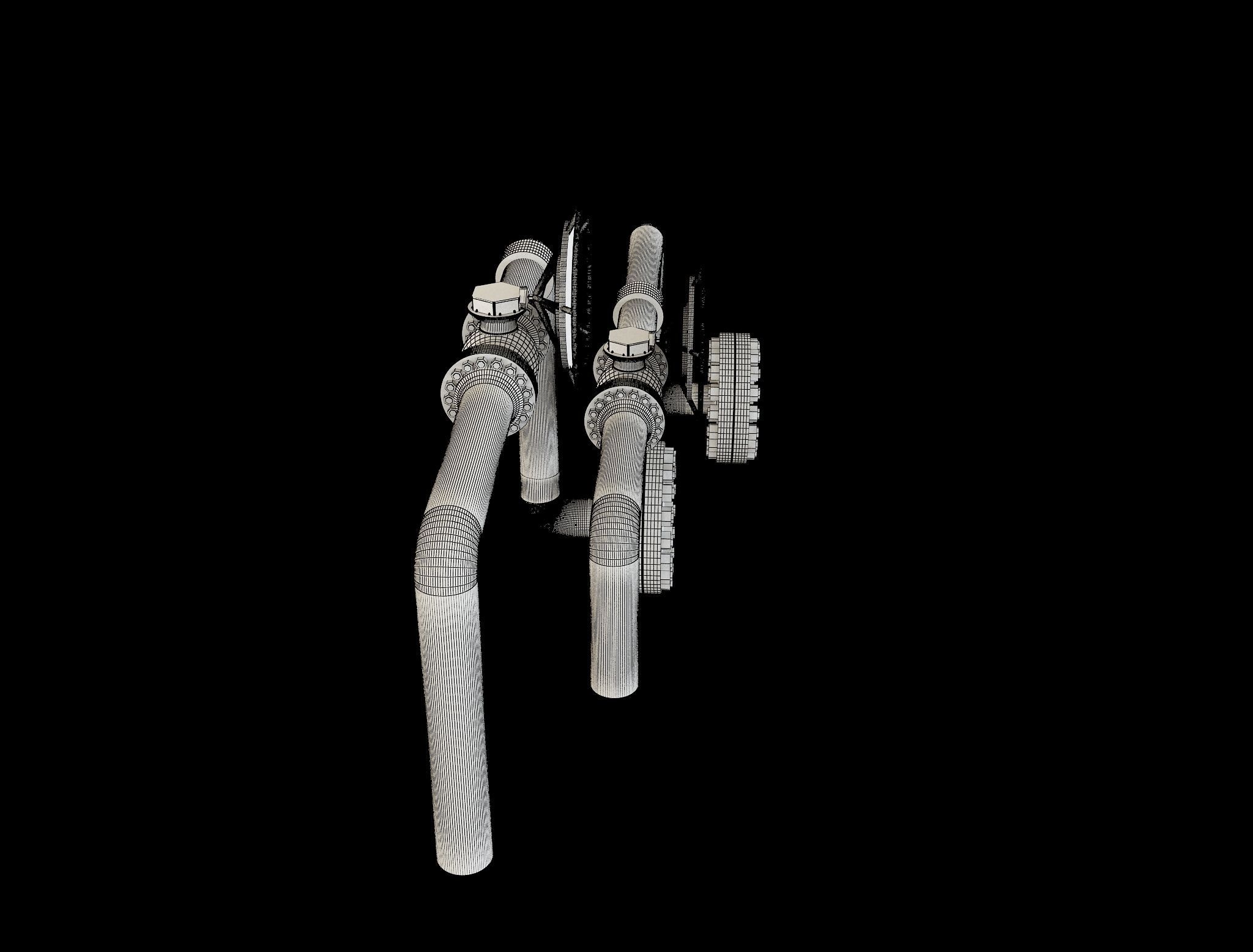 Industrial Gas Pipes m4 3D model_23
