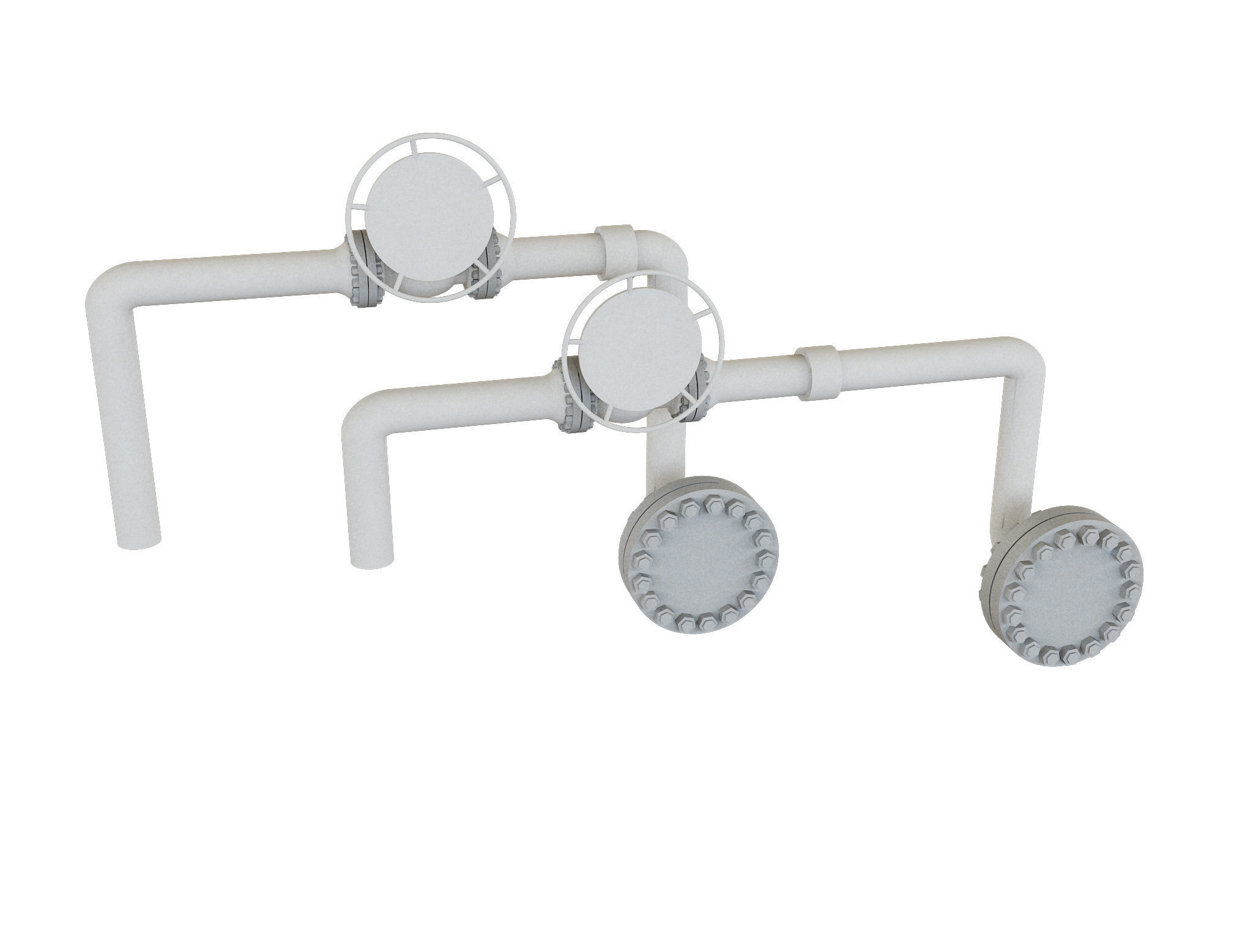 Industrial Gas Pipes m4 3D model_28