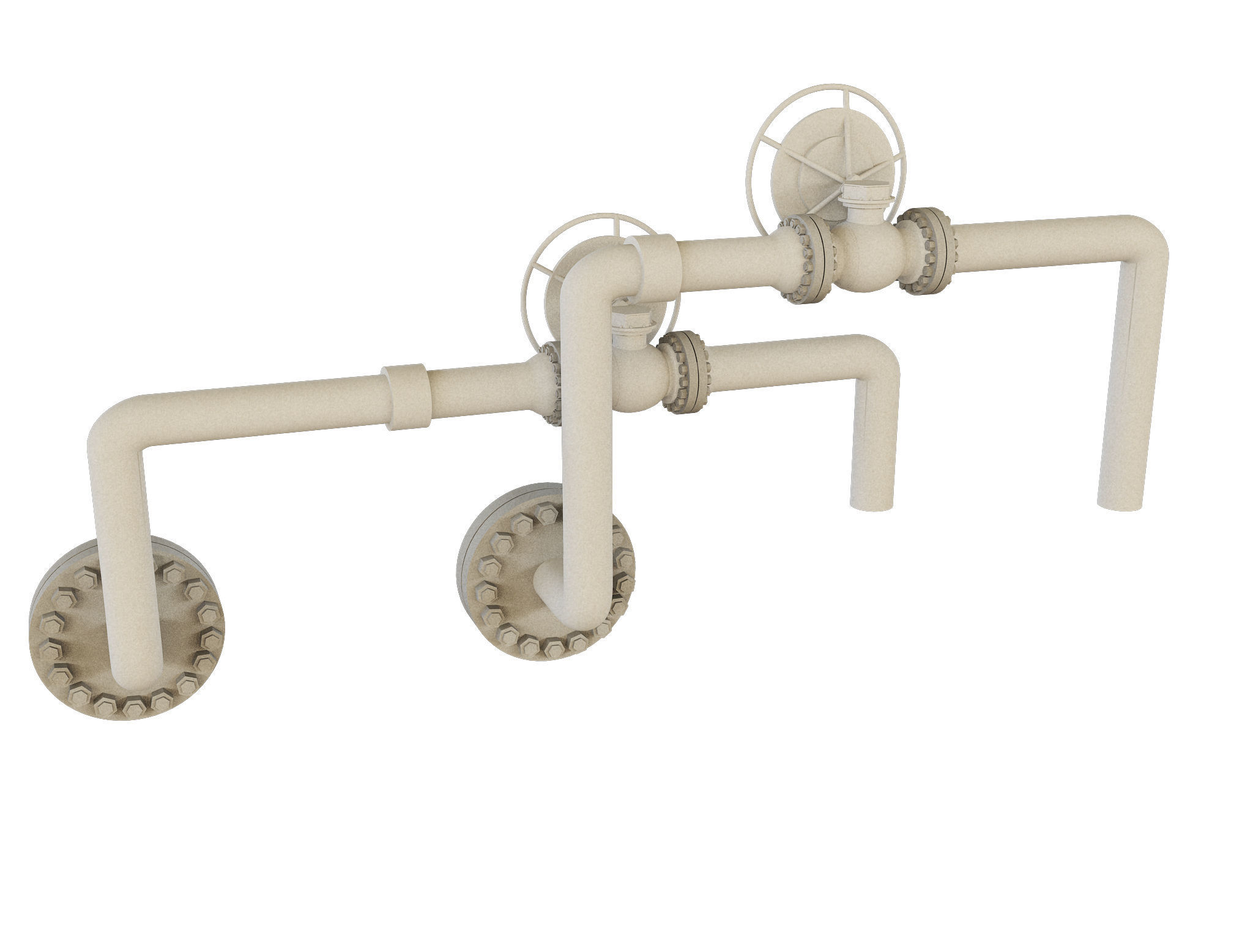 Industrial Gas Pipes m4 3D model_10