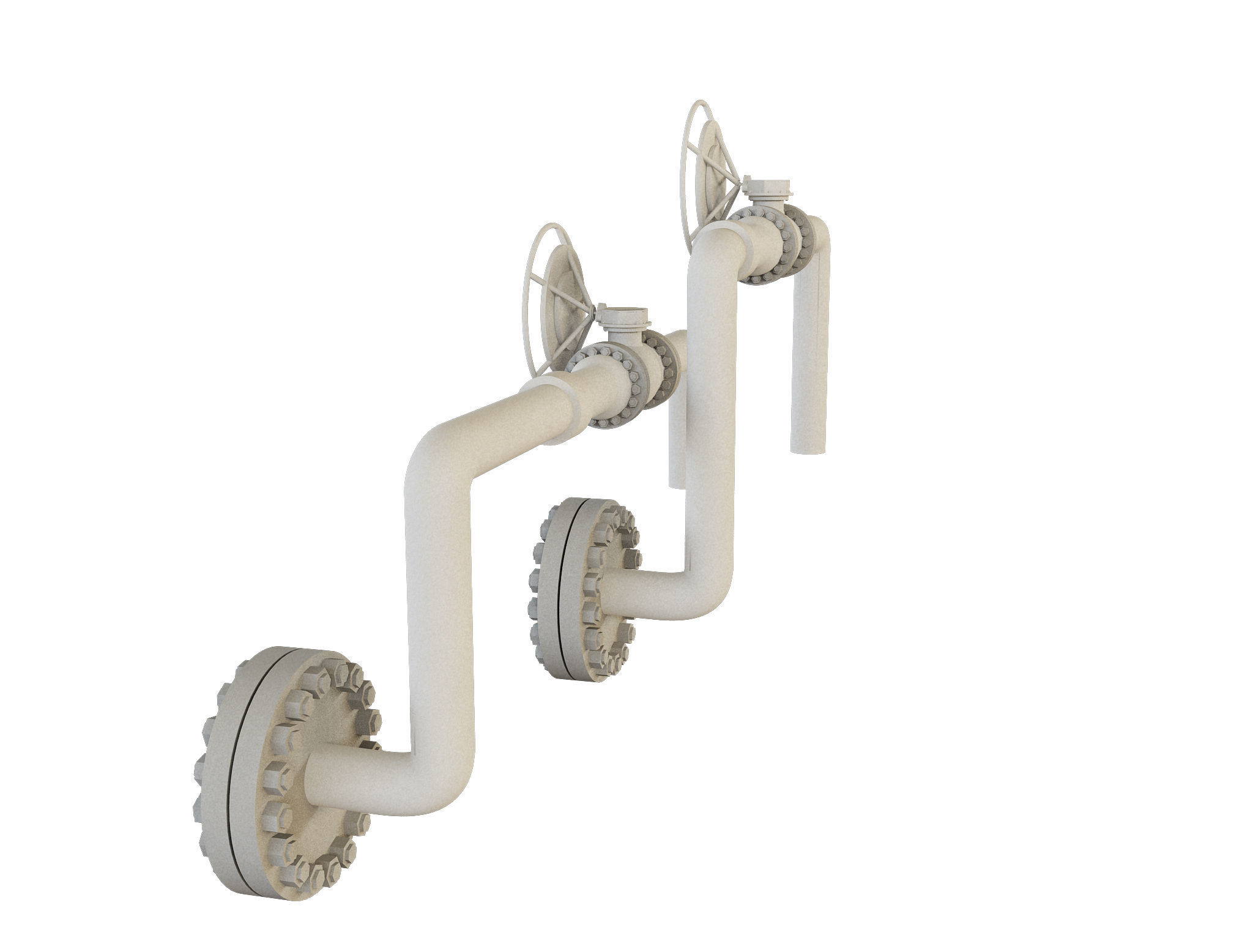 Industrial Gas Pipes m4 3D model_4