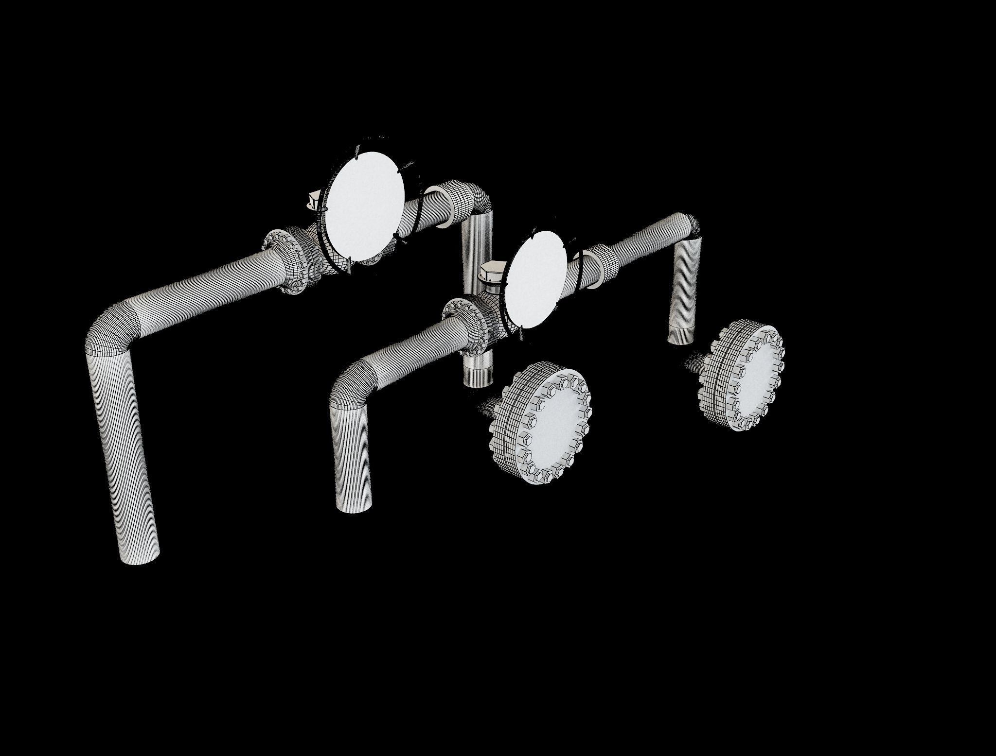 Industrial Gas Pipes m4 3D model_27