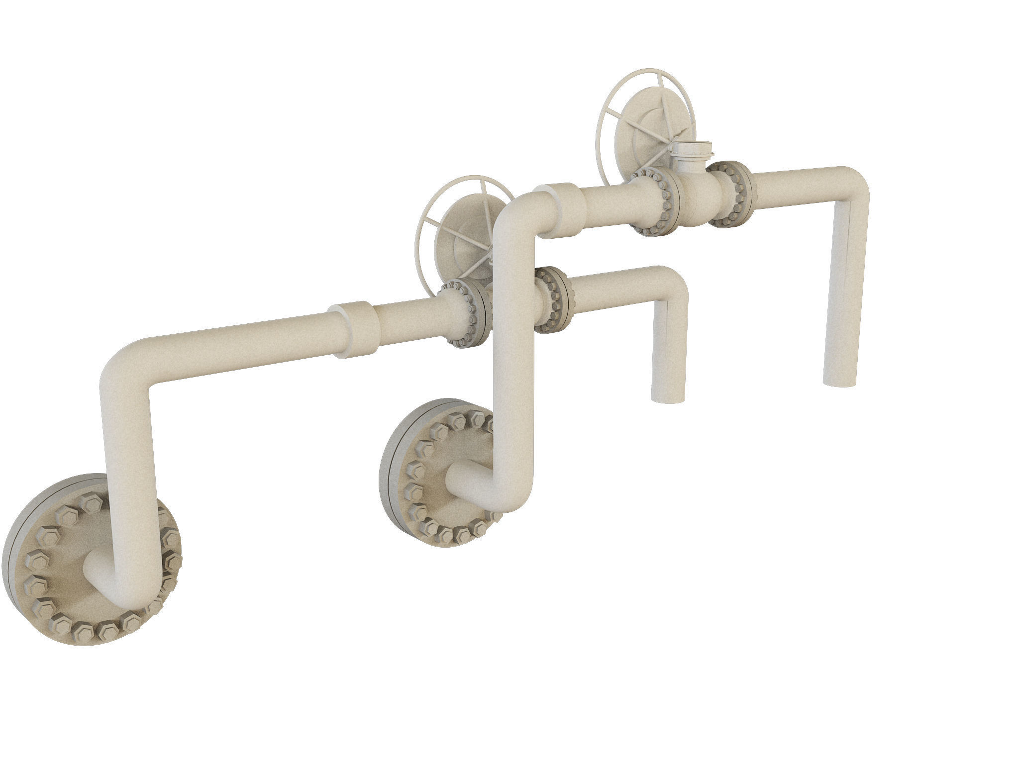 Industrial Gas Pipes m4 3D model_8