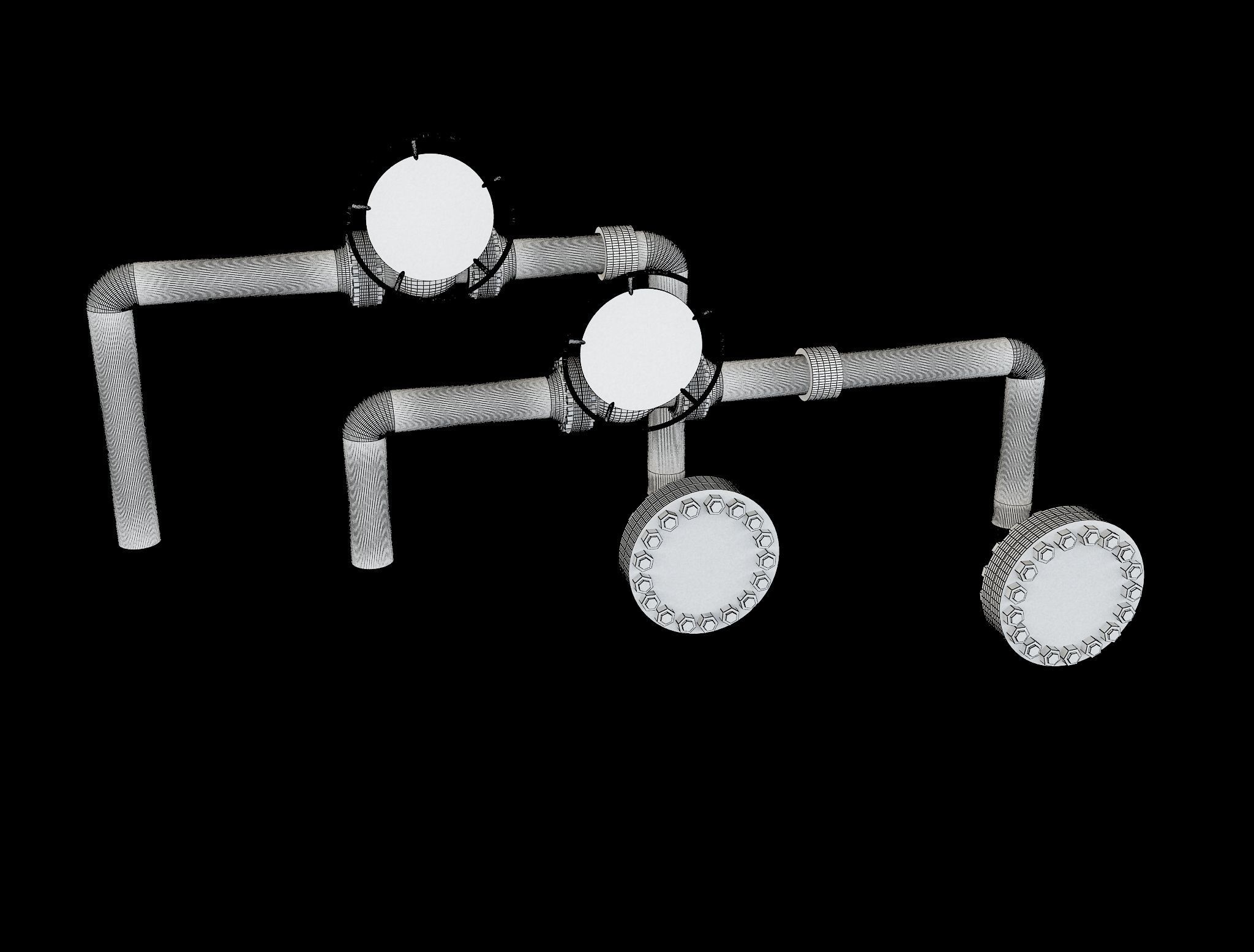 Industrial Gas Pipes m4 3D model_29