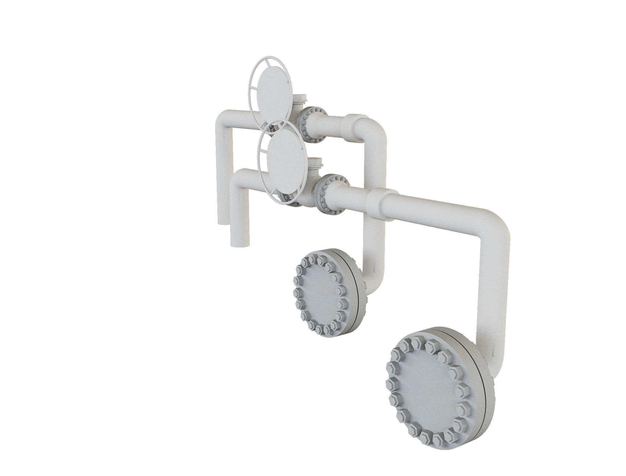 Industrial Gas Pipes m4 3D model_36