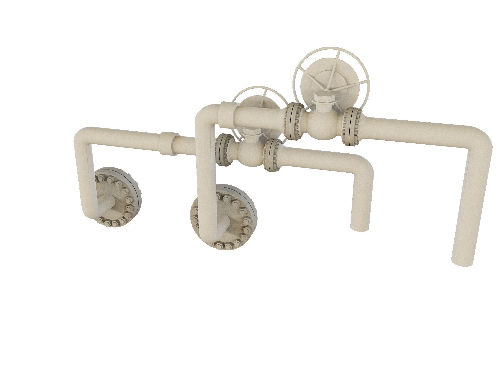 Industrial Gas Pipes m4 3D model_14