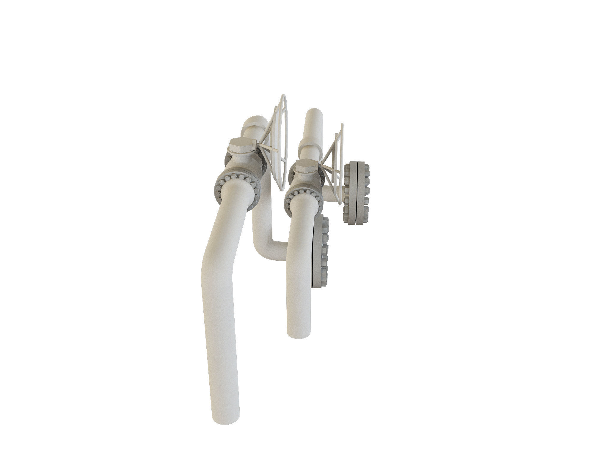 Industrial Gas Pipes m4 3D model_22