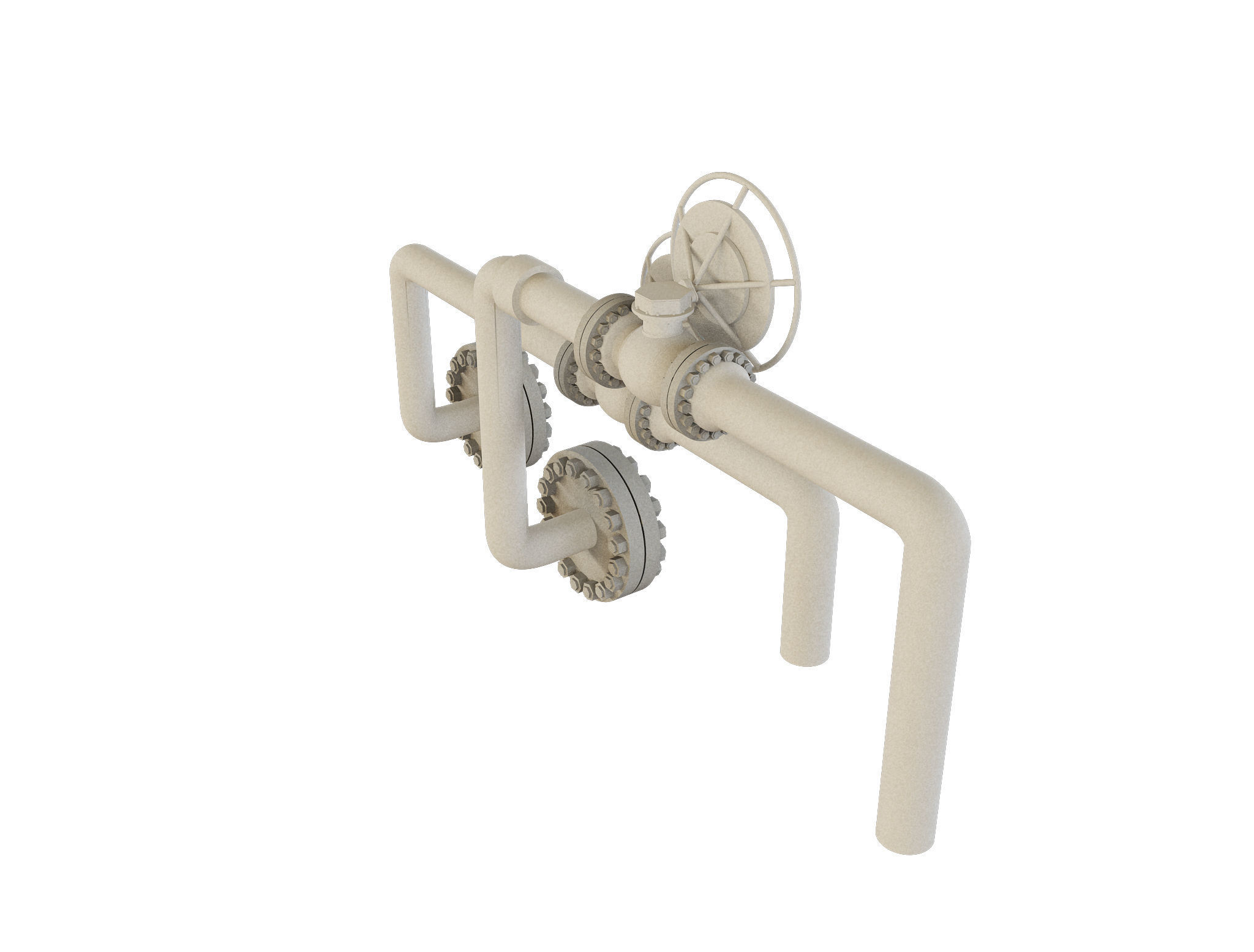 Industrial Gas Pipes m4 3D model_18