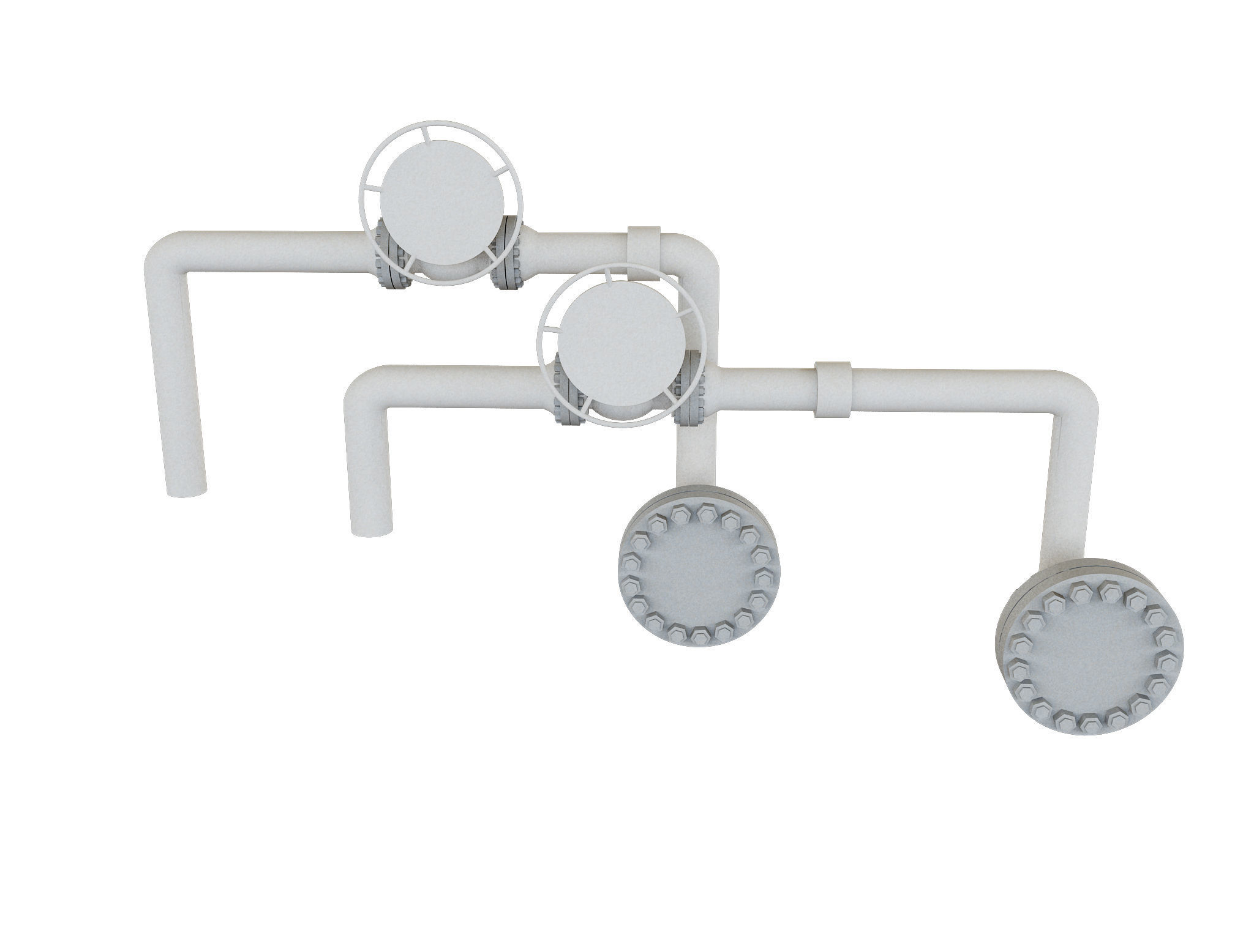 Industrial Gas Pipes m4 3D model_30