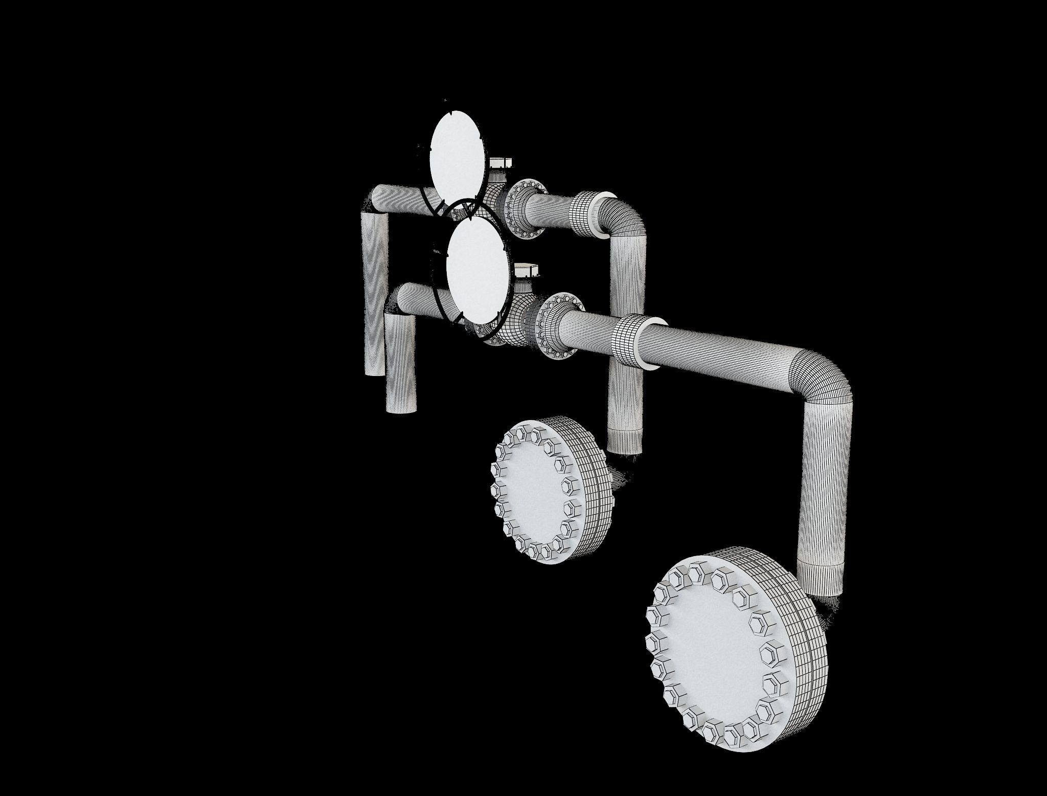 Industrial Gas Pipes m4 3D model_37