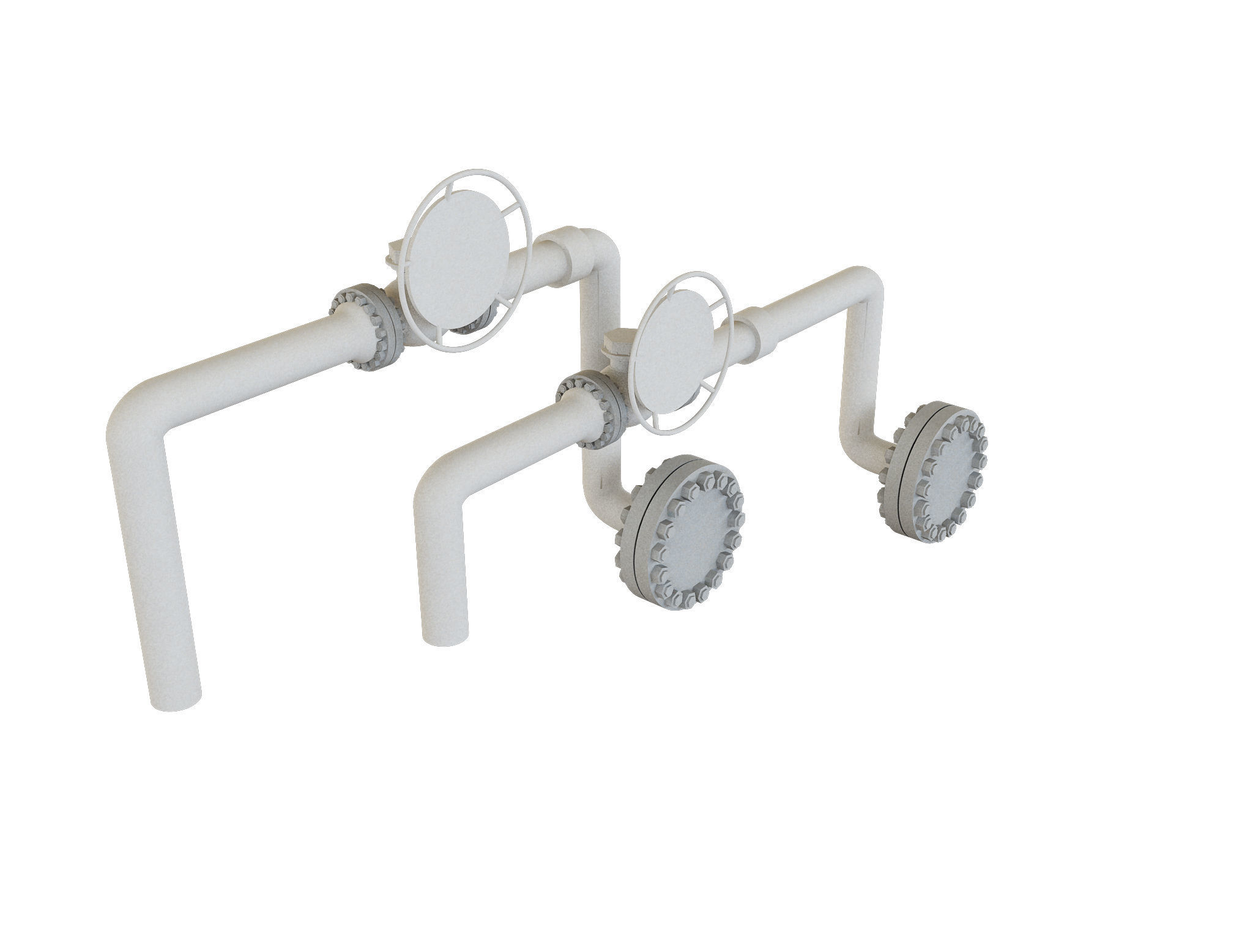 Industrial Gas Pipes m4 3D model_26