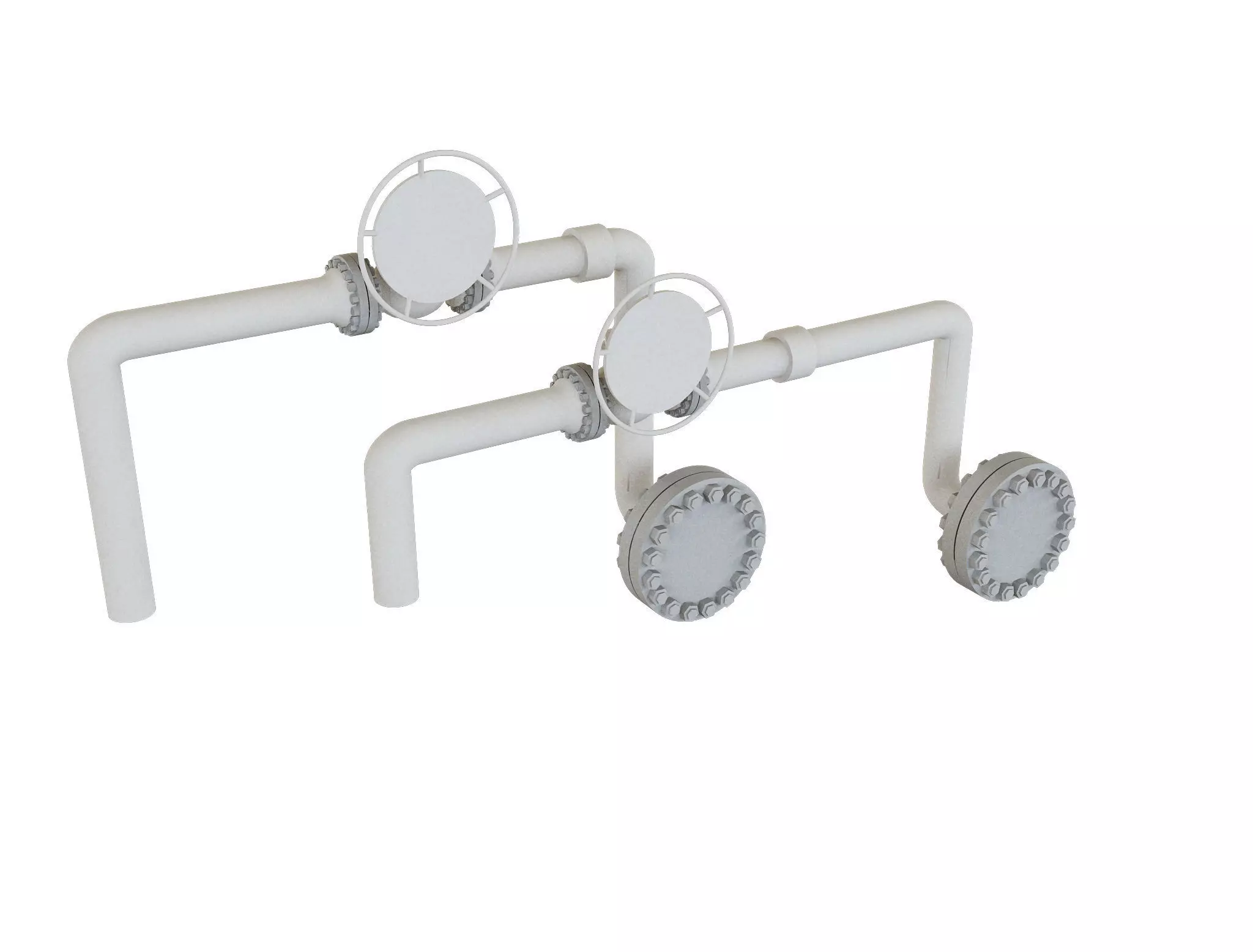 Industrial Gas Pipes m4 3D model_0