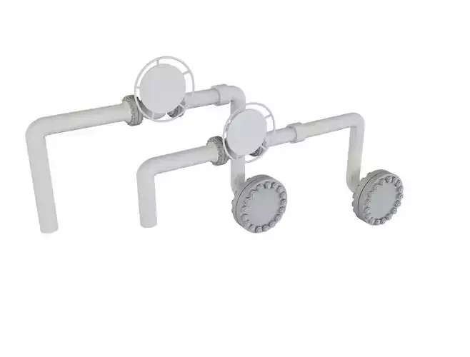 Industrial Gas Pipes m4 3D model