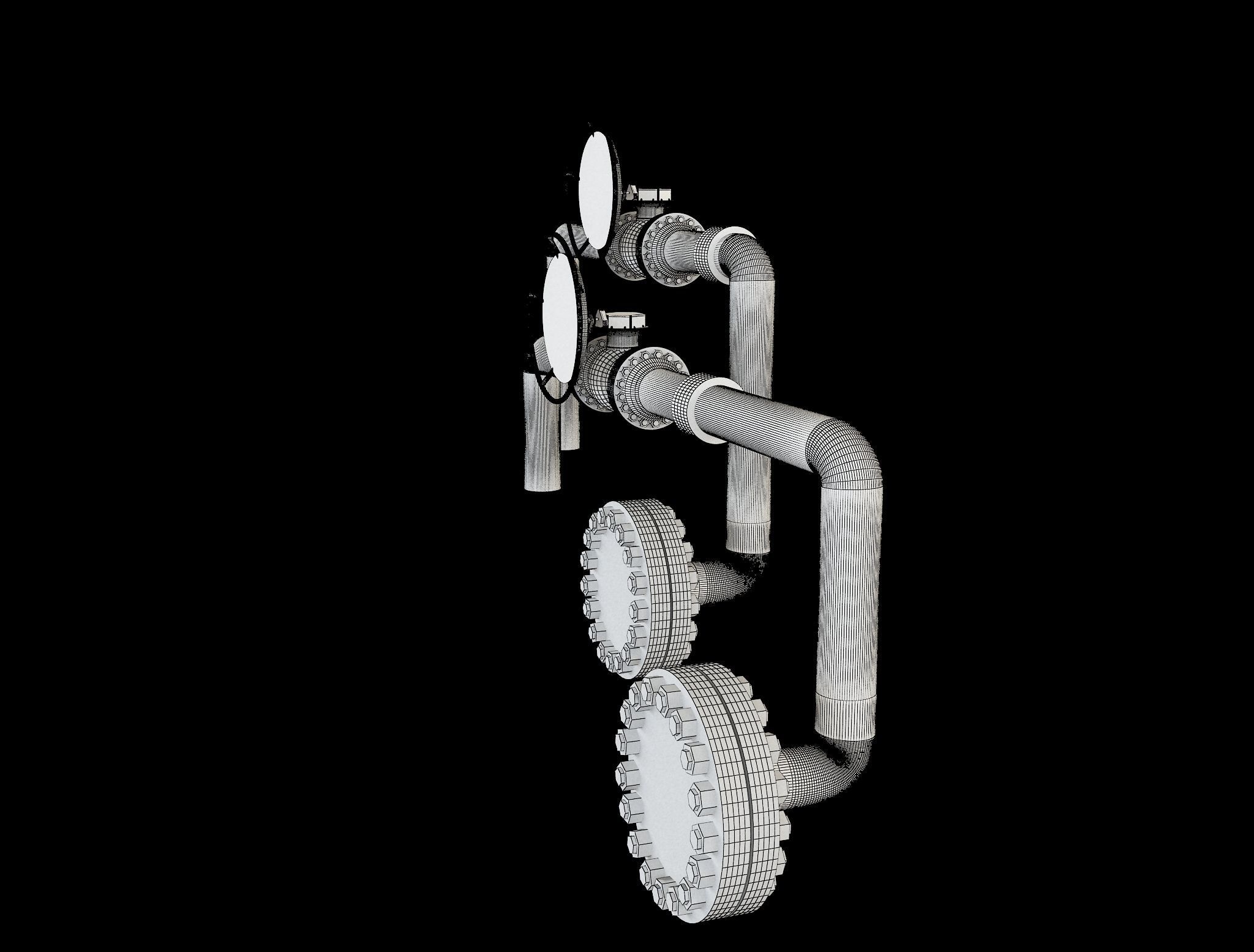 Industrial Gas Pipes m4 3D model_39