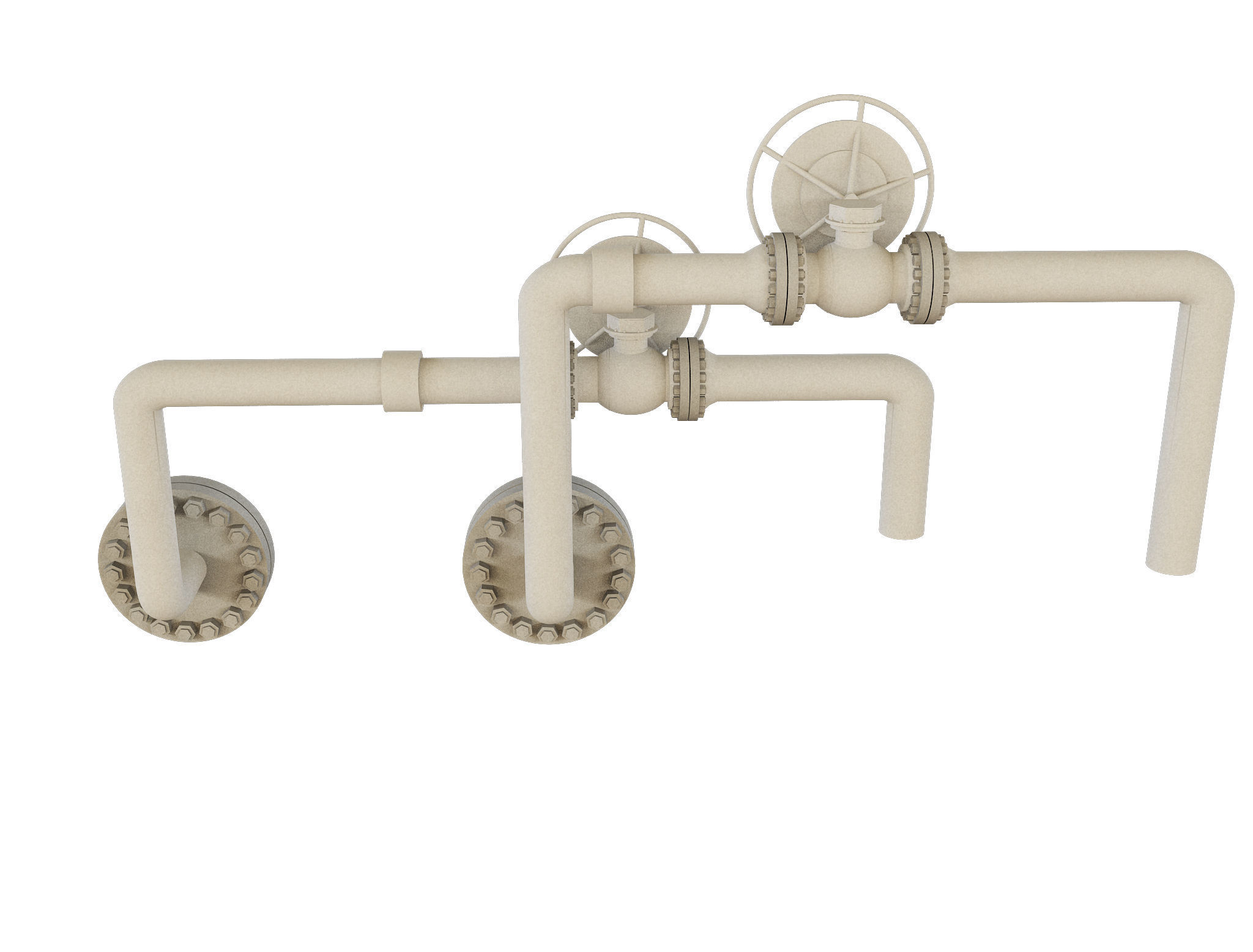 Industrial Gas Pipes m4 3D model_12