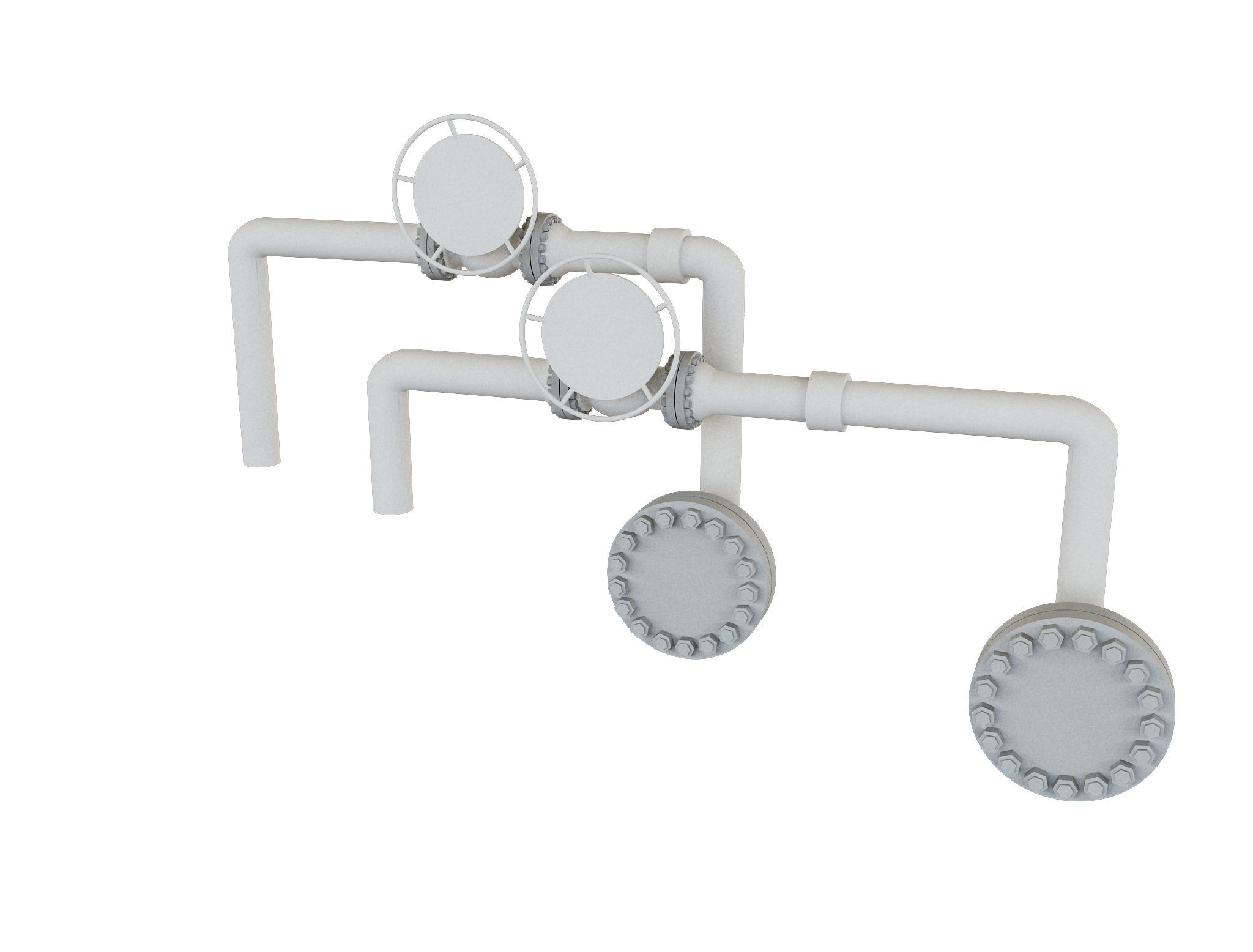 Industrial Gas Pipes m4 3D model_32