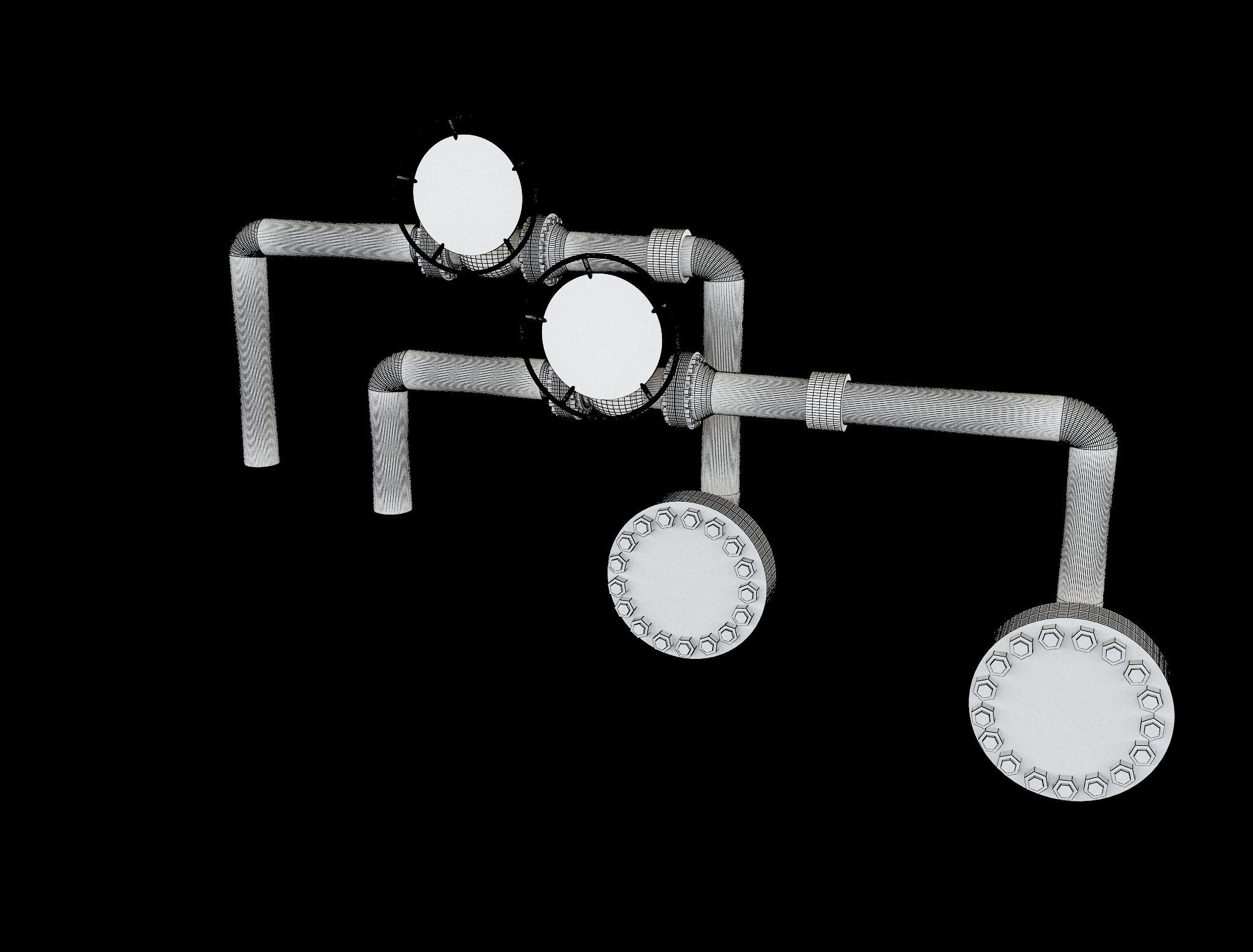 Industrial Gas Pipes m4 3D model_33