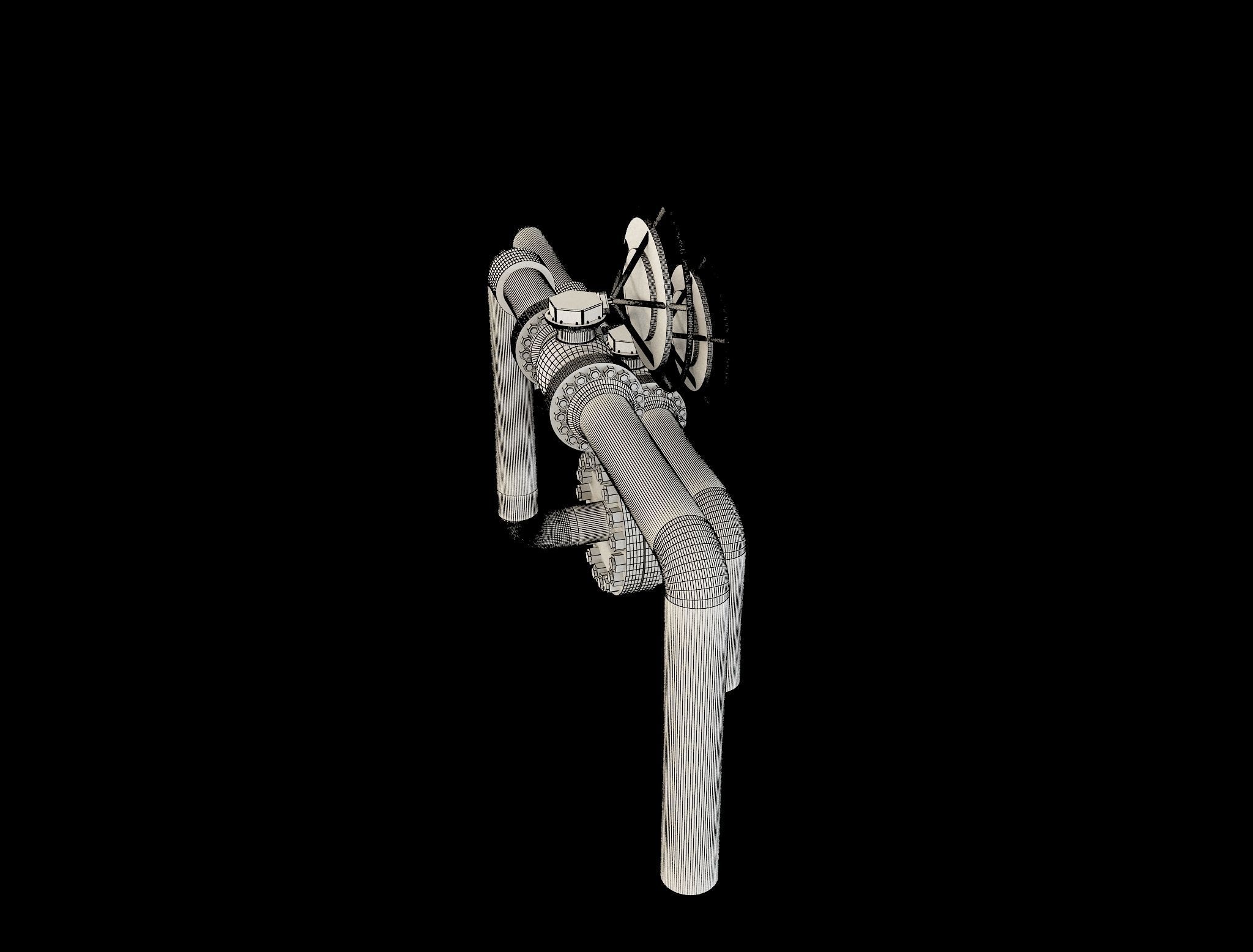 Industrial Gas Pipes m4 3D model_21