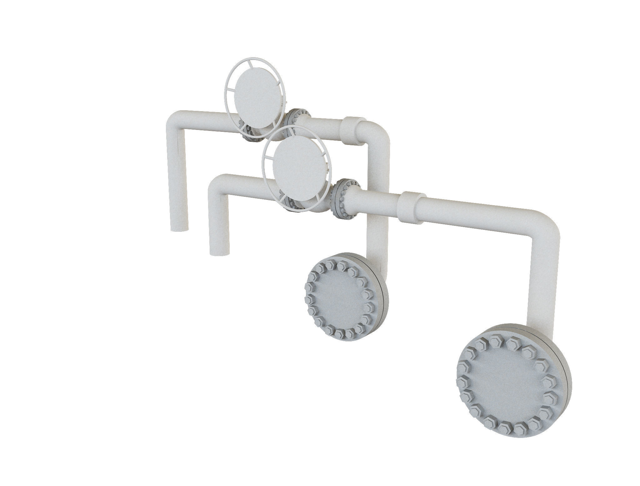 Industrial Gas Pipes m4 3D model_34